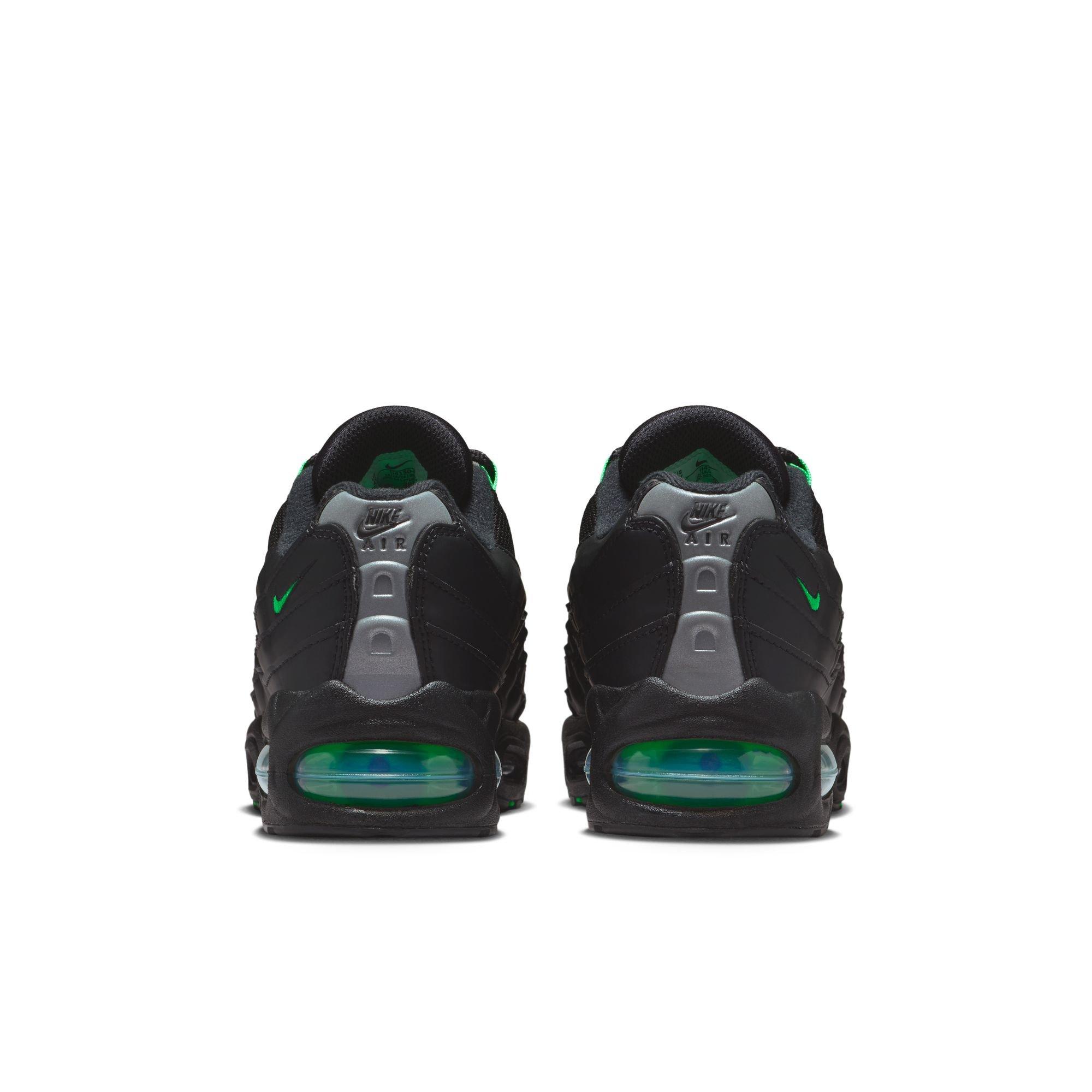 Nike Air Max 95 Grade School Boys' "Black/Green Shock/Pearl Grey" Shoe