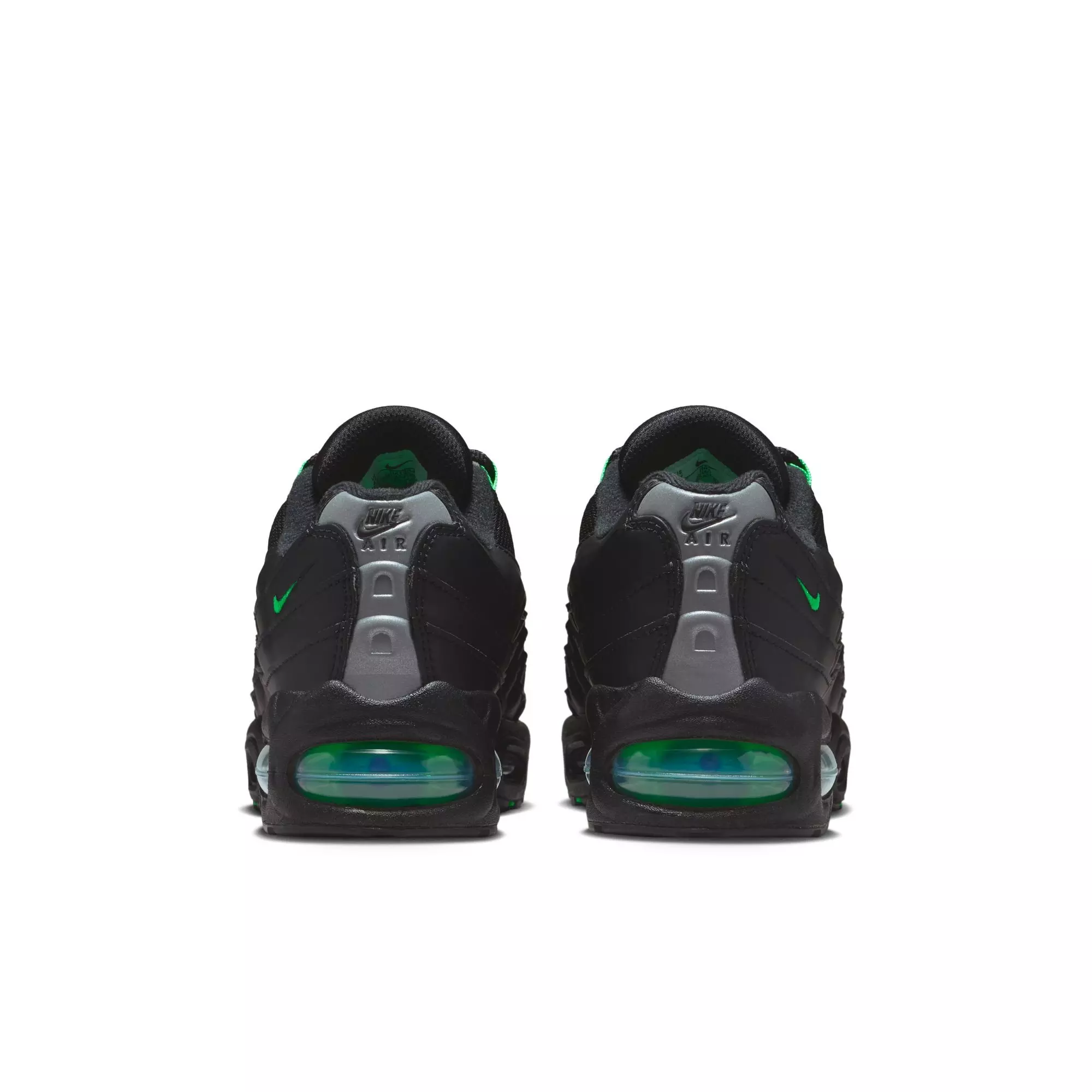 Nike Air Max 95 "Black/Green Shock/Pearl Grey" Grade School Boys' Shoe - BLACK/GREEN