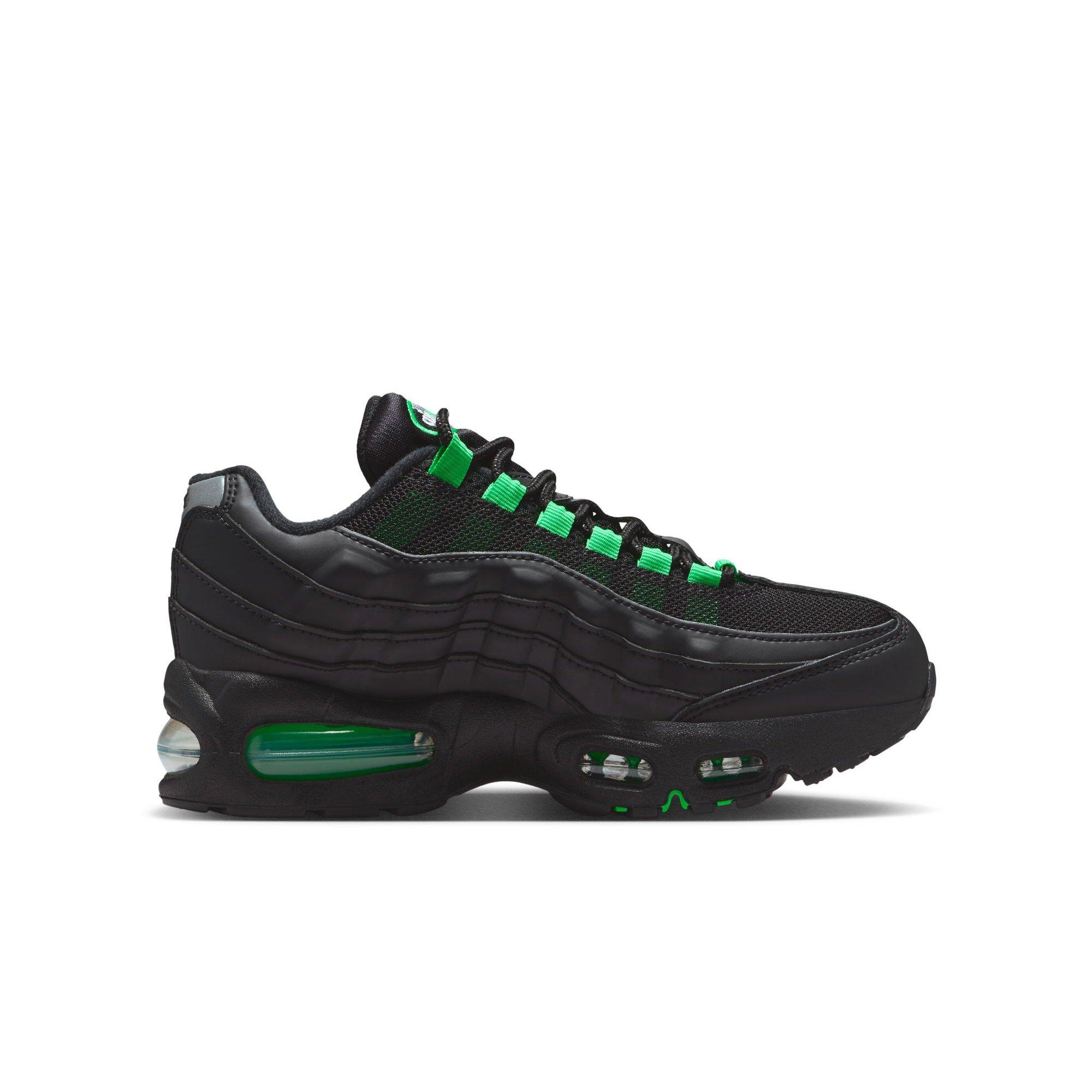 Nike Air Max 95 Grade School Boys' "Black/Green Shock/Pearl Grey" Shoe