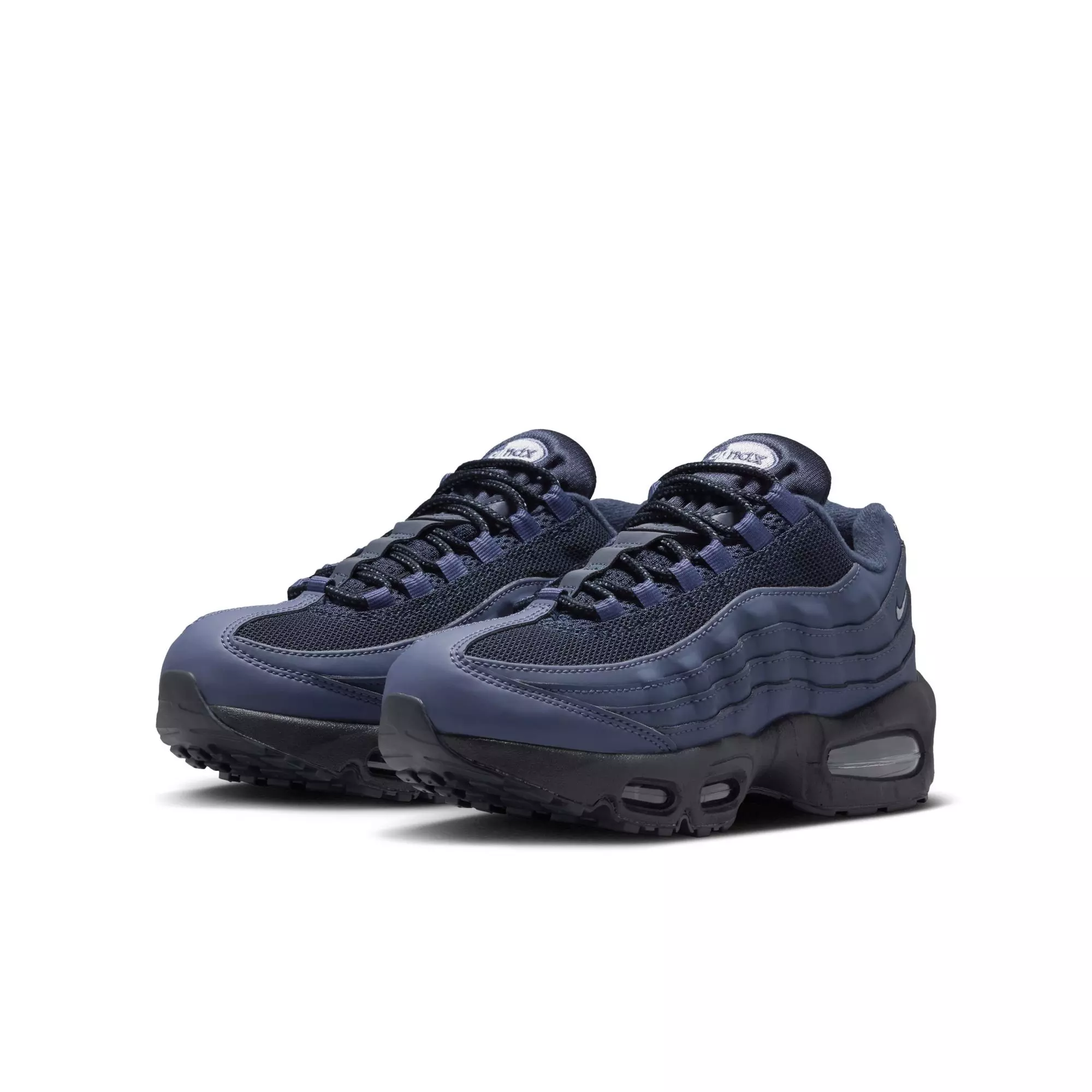Nike Air Max 95 "Sanded Purple/Wolf Grey/Obsidian" Grade School Boys' Shoe - BLACK/PURPLE
