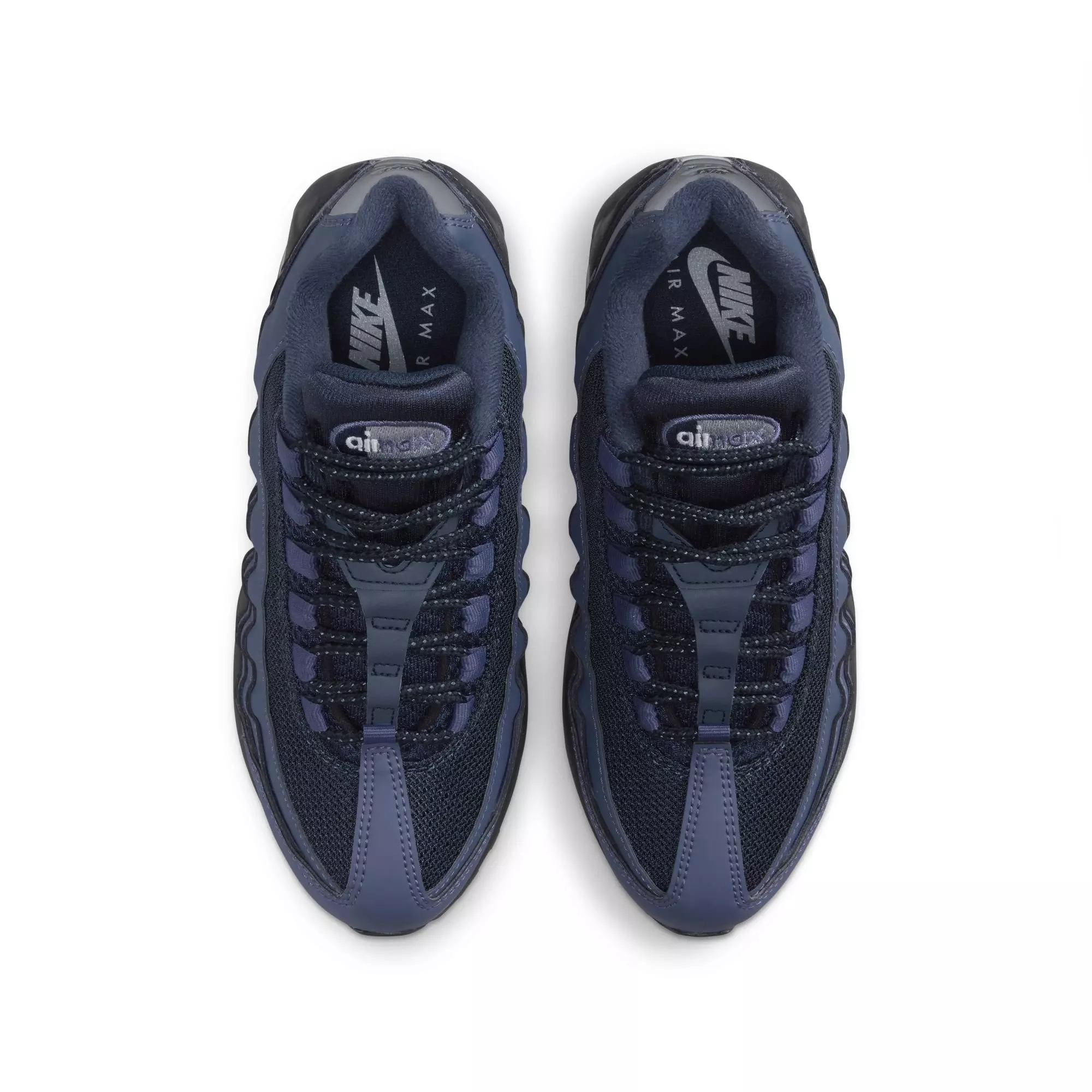 Nike Air Max 95 "Sanded Purple/Wolf Grey/Obsidian" Grade School Boys' Shoe - BLACK/PURPLE