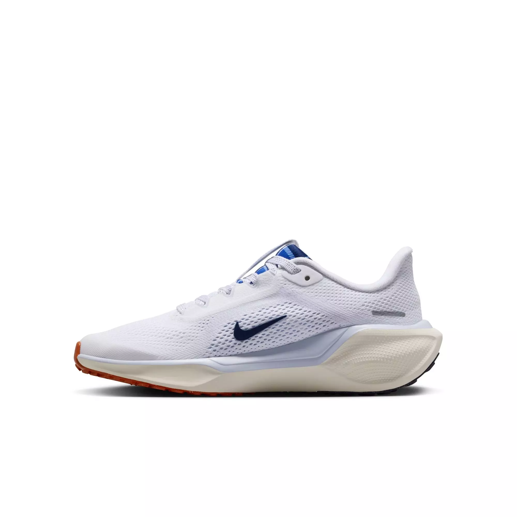 Nike Air Zoom Pegasus 41 "White/Midnight Navy/Soft Pearl/Ghost" Grade School Boys' Shoe - WHITE/NAVY