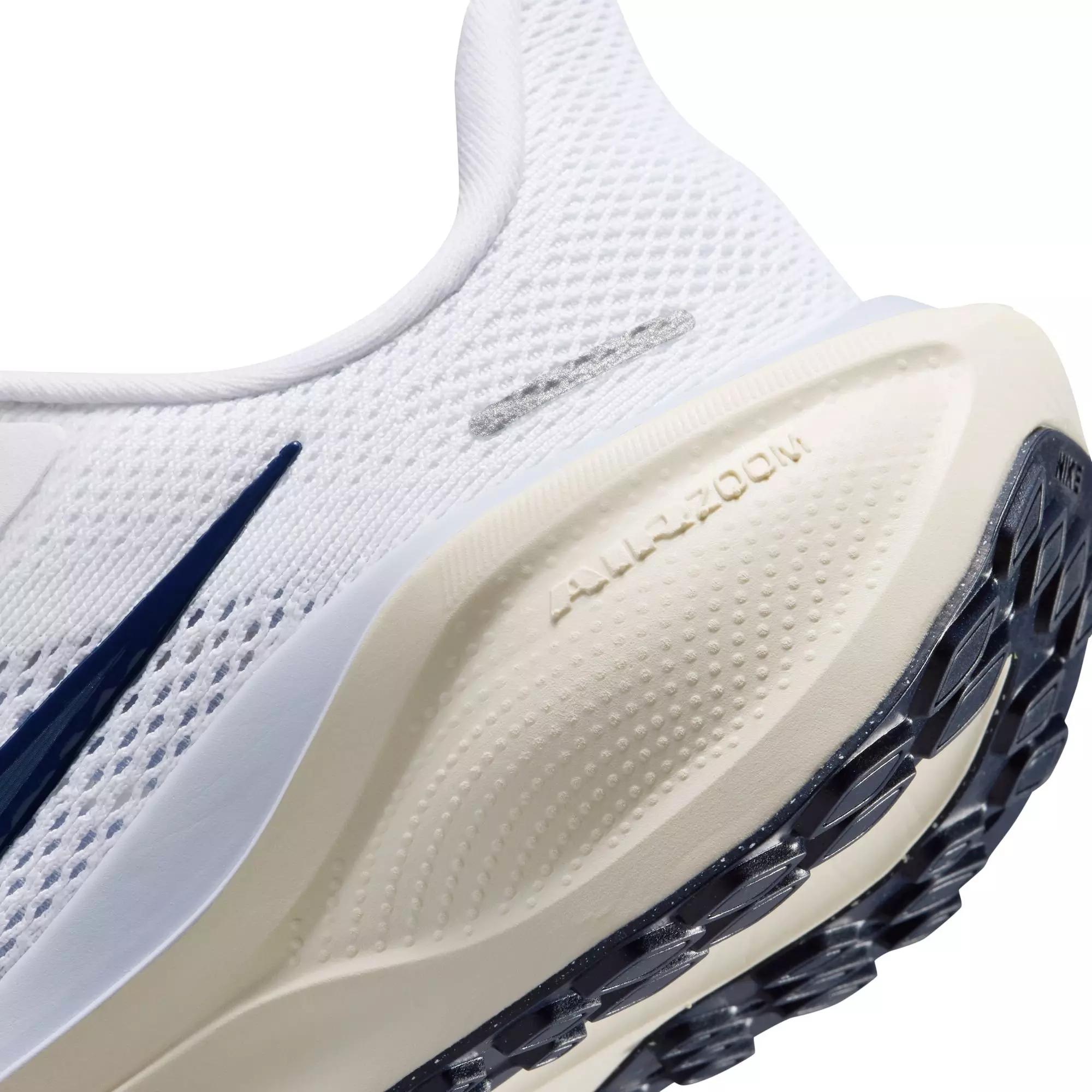 Nike Air Zoom Pegasus 41 "White/Midnight Navy/Soft Pearl/Ghost" Grade School Boys' Shoe - WHITE/NAVY