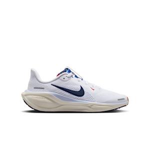 Nike Air Zoom Pegasus 41 "White/Midnight Navy/Soft Pearl/Ghost" Grade School Boys' Shoe
