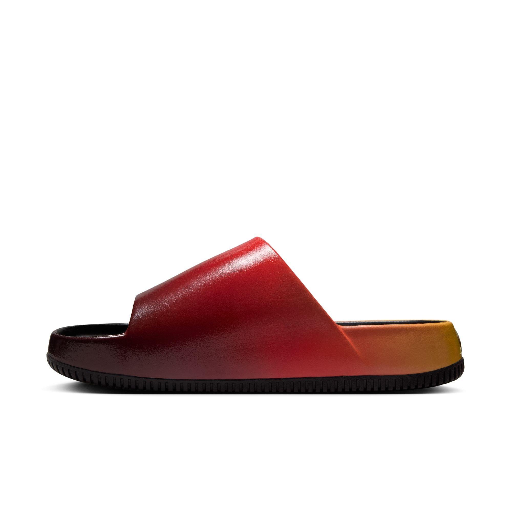Nike A'ja A'One Calm "Electric Yellow/Metallic Gold/Rush Red" Women's Slide - YELLOW/RED Thumbnail View 4