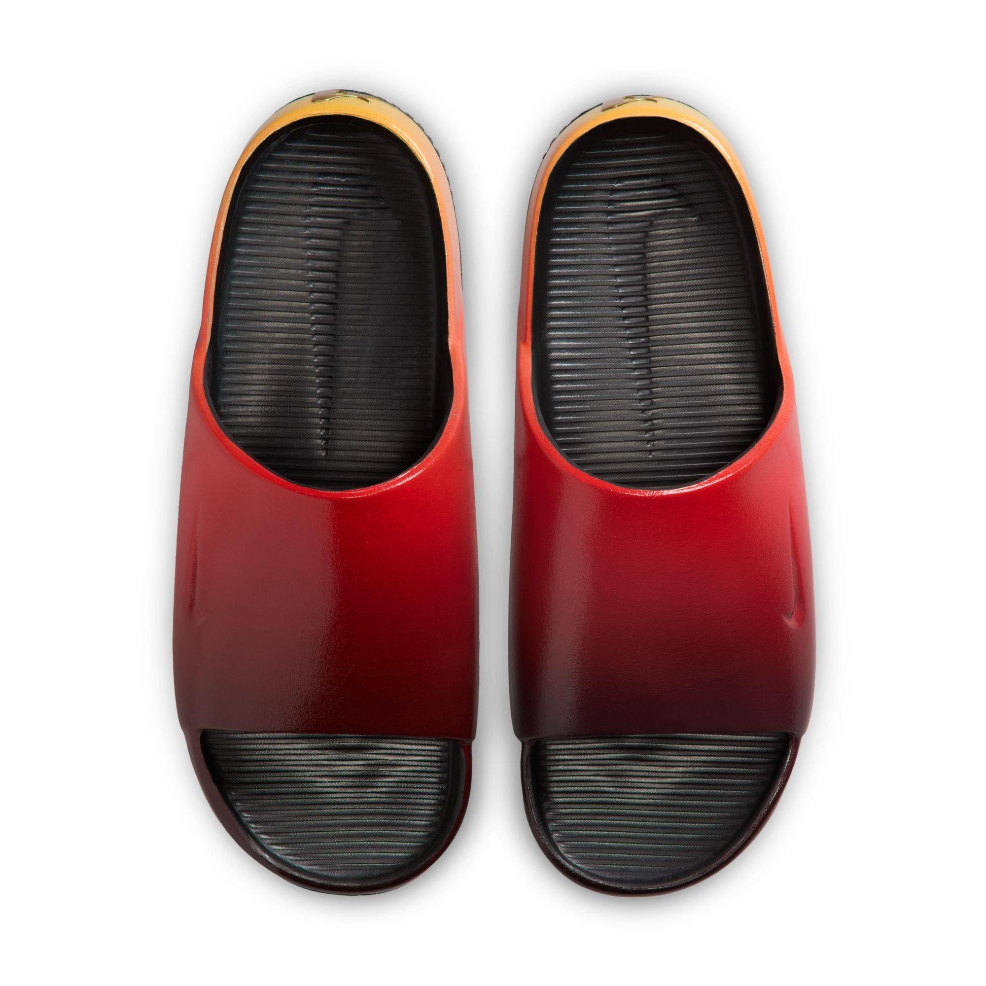 Nike A'ja A'One Calm "Electric Yellow/Metallic Gold/Rush Red" Women's Slide - YELLOW/RED Thumbnail View 5