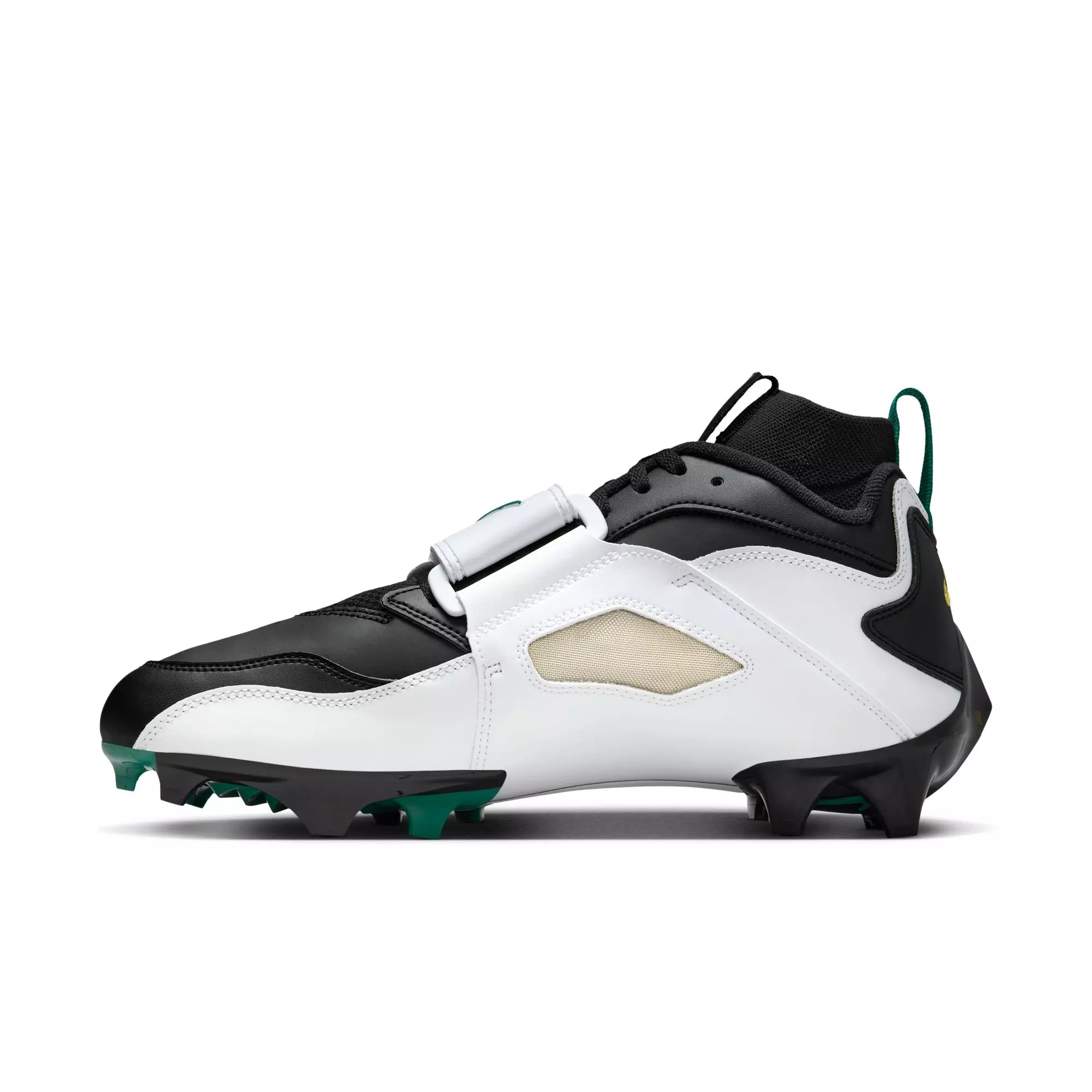 Nike Diamond Turf 93 TD "White/Black" Men's Football Cleat - WHITE/MYSTIC GREEN/BLACK