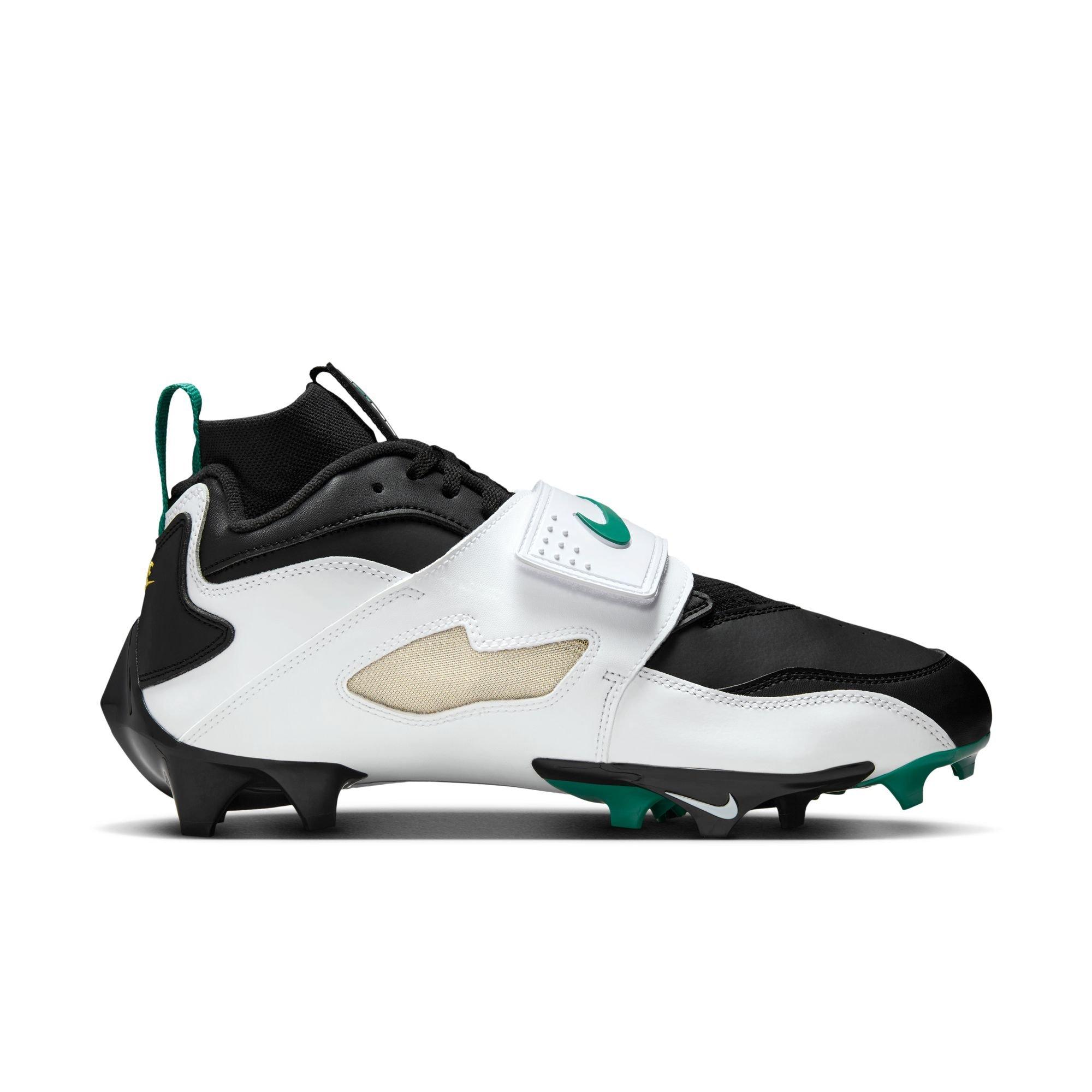 Nike Diamond Turf 93 TD "White/Black" Men's Football Cleat - WHITE/MYSTIC GREEN/BLACK Thumbnail View 1