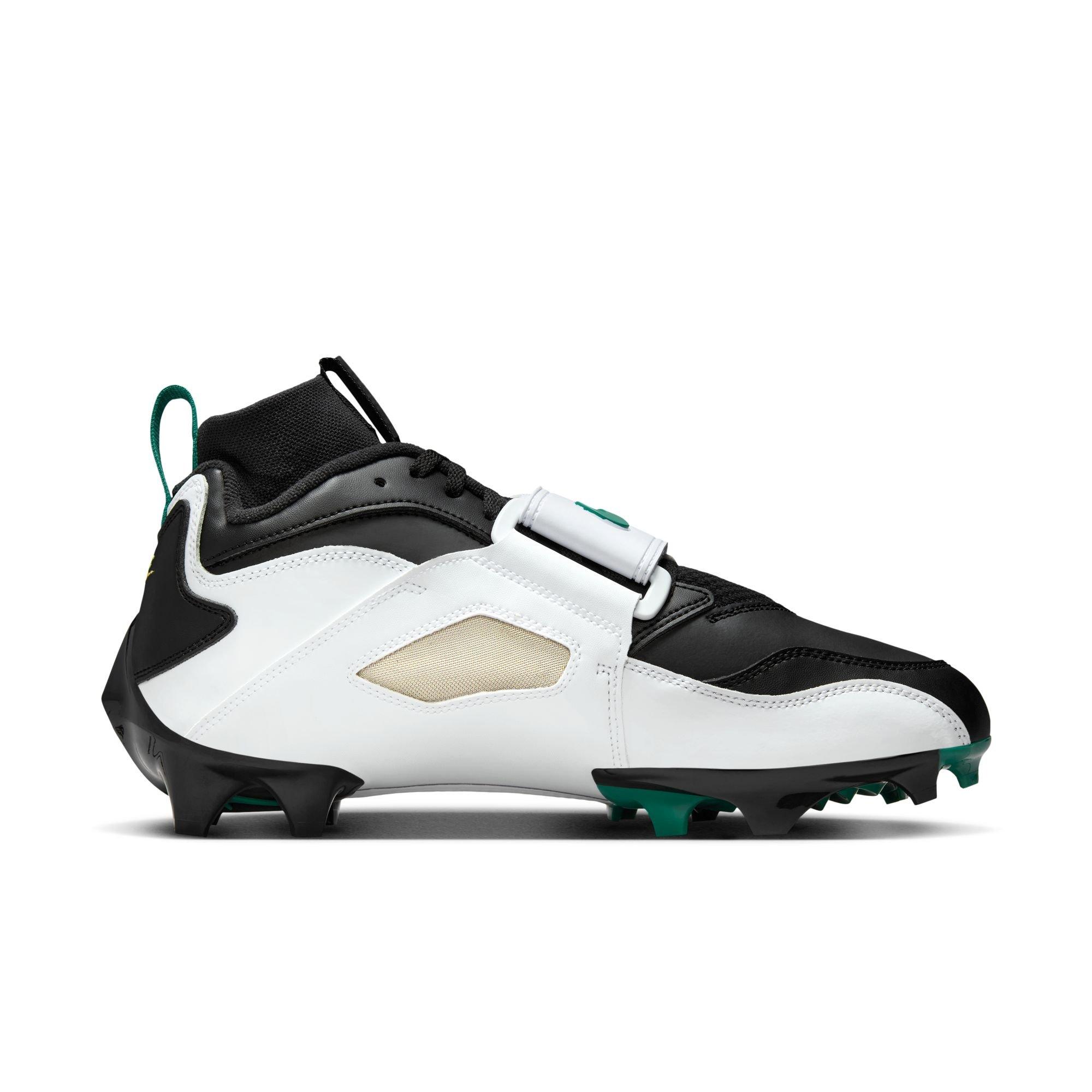 Nike Diamond Turf 93 TD "White/Black" Men's Football Cleat - WHITE/MYSTIC GREEN/BLACK Thumbnail View 2