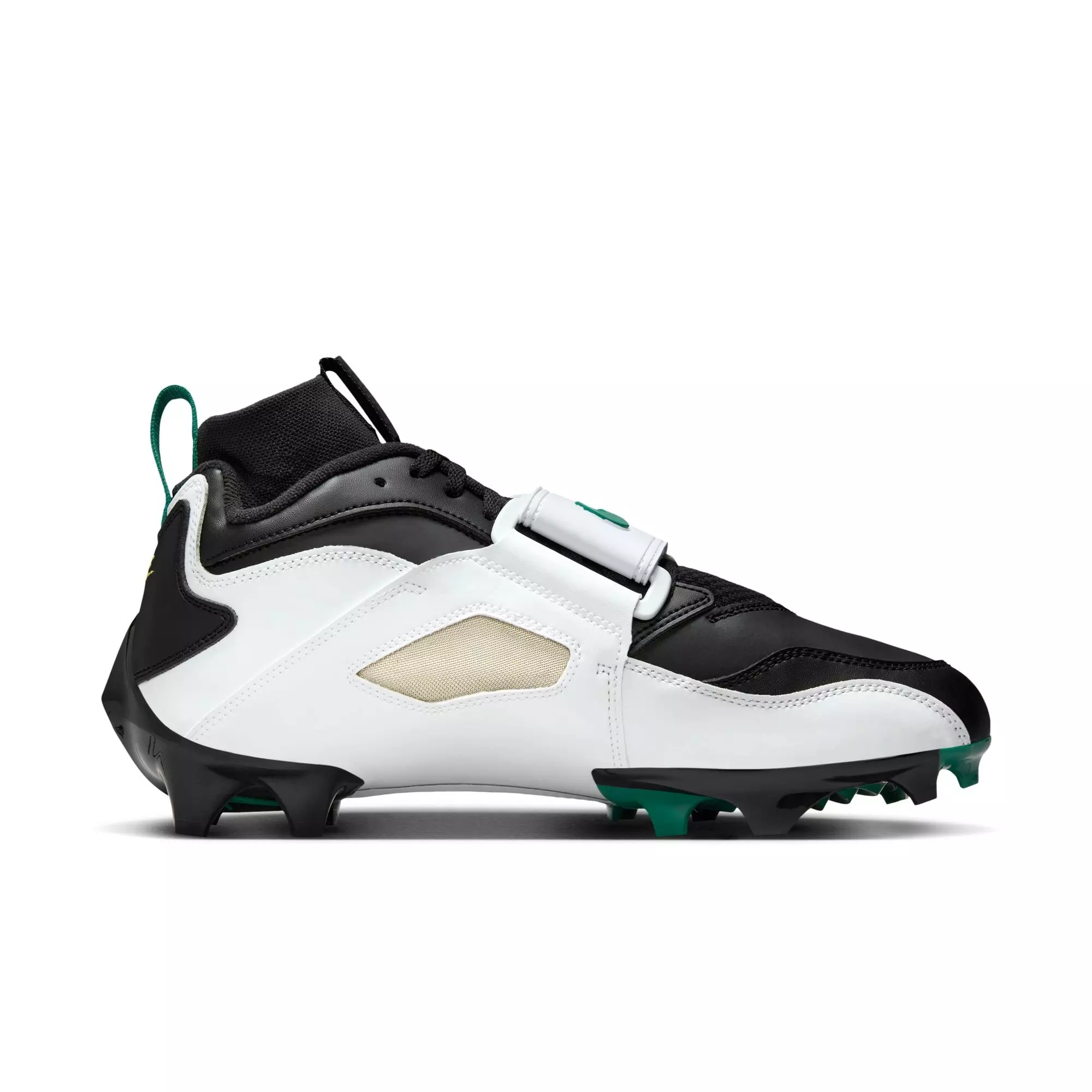Nike Diamond Turf 93 TD "White/Black" Men's Football Cleat - WHITE/MYSTIC GREEN/BLACK