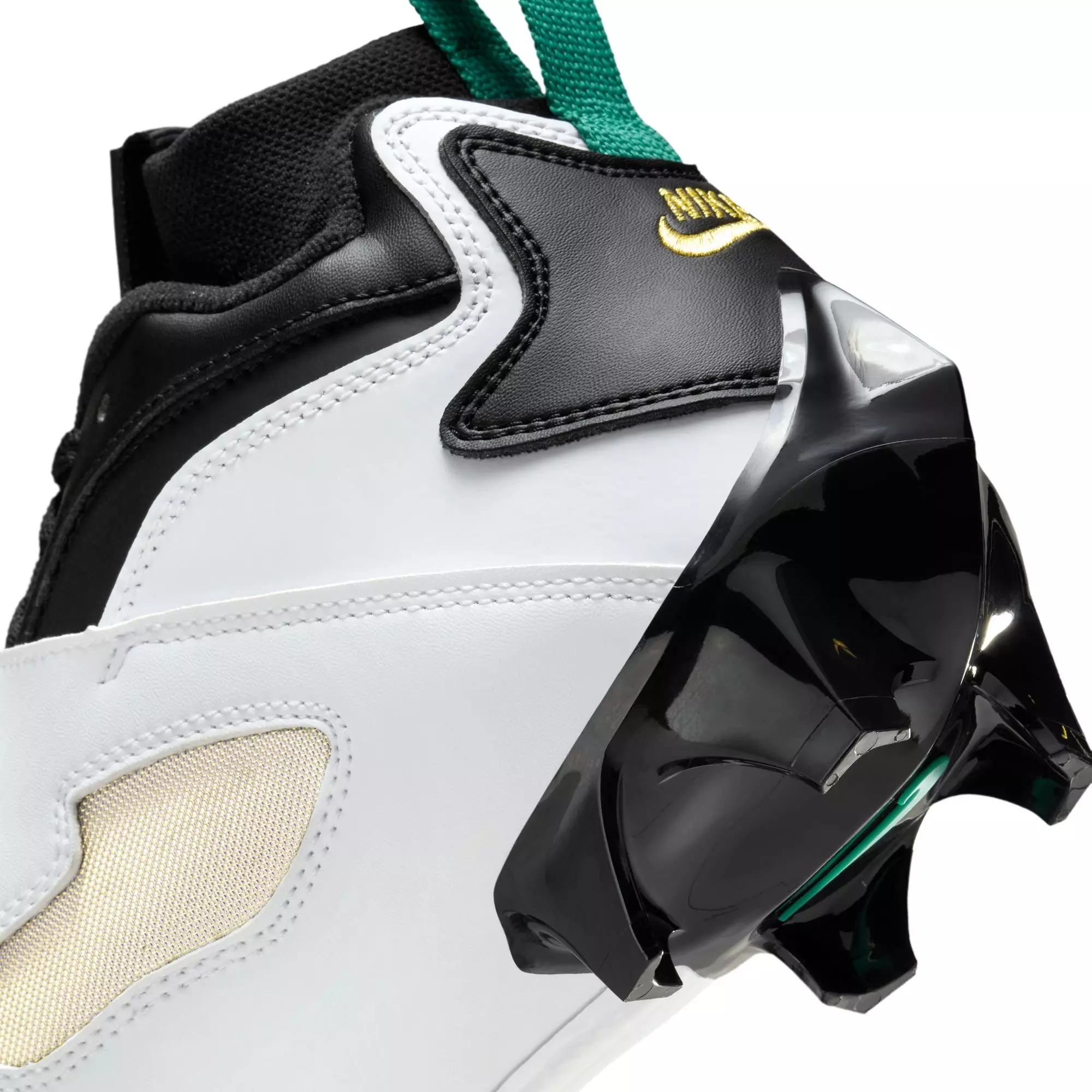 Nike Diamond Turf 93 TD "White/Black" Men's Football Cleat - WHITE/MYSTIC GREEN/BLACK