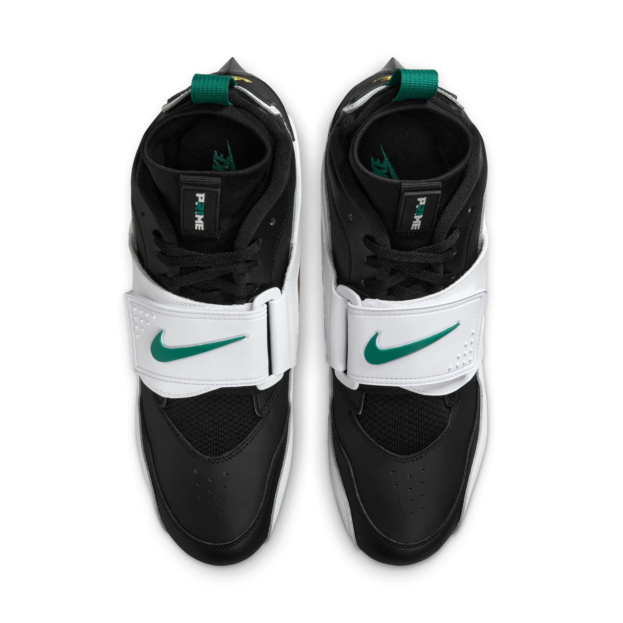 Nike Diamond Turf 93 TD "White/Black" Men's Football Cleat - WHITE/MYSTIC GREEN/BLACK Thumbnail View 10