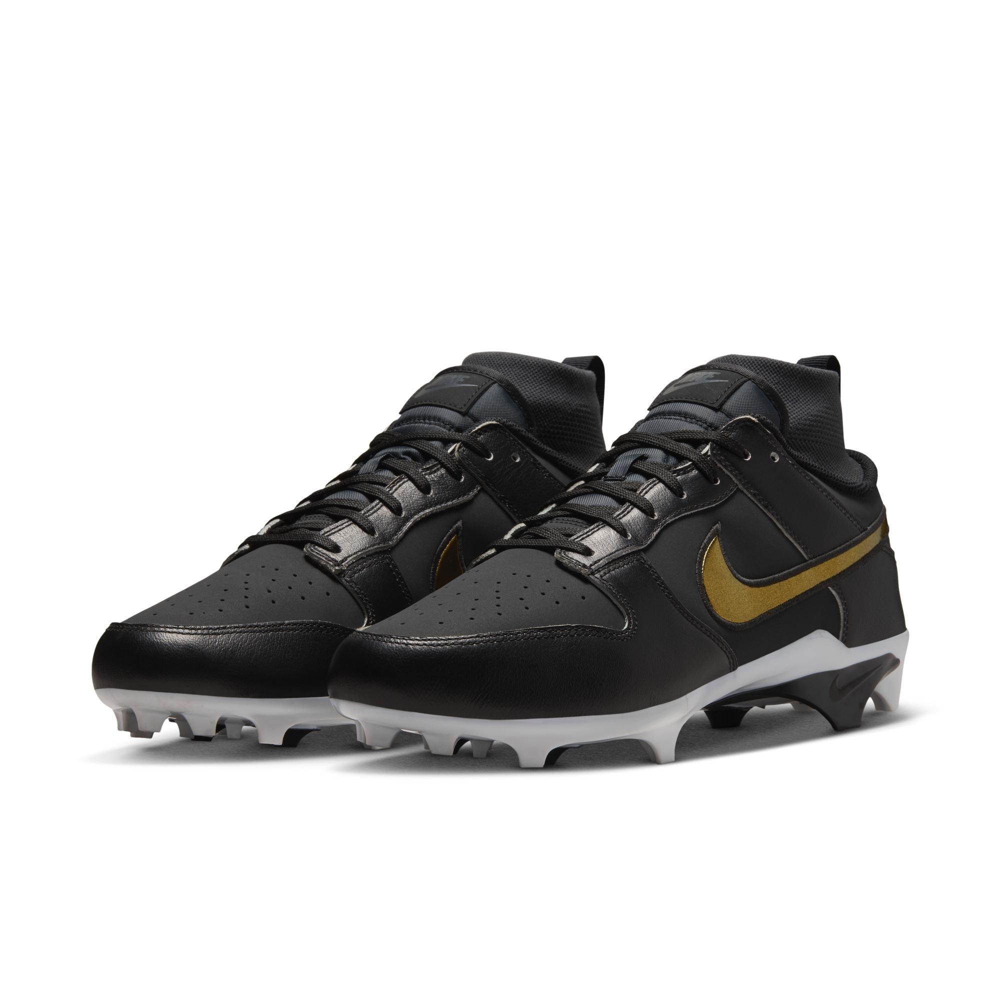 Nike Alpha Menace Dunk "Black/Off Noir" Men's Football Cleat - BLACK/OFF-NOIR Thumbnail View 5