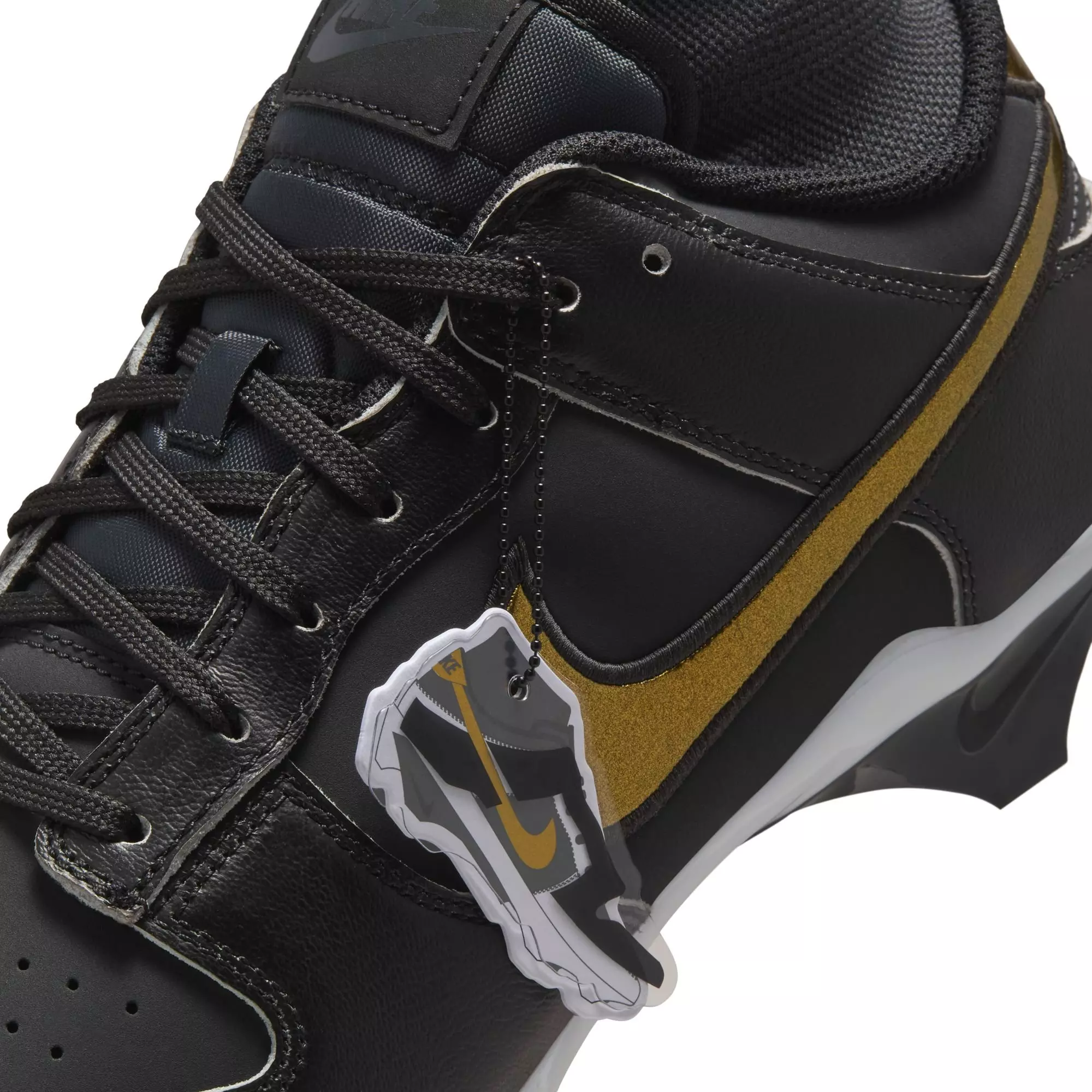 Nike Alpha Menace Dunk "Black/Off Noir" Men's Football Cleat - BLACK/OFF-NOIR