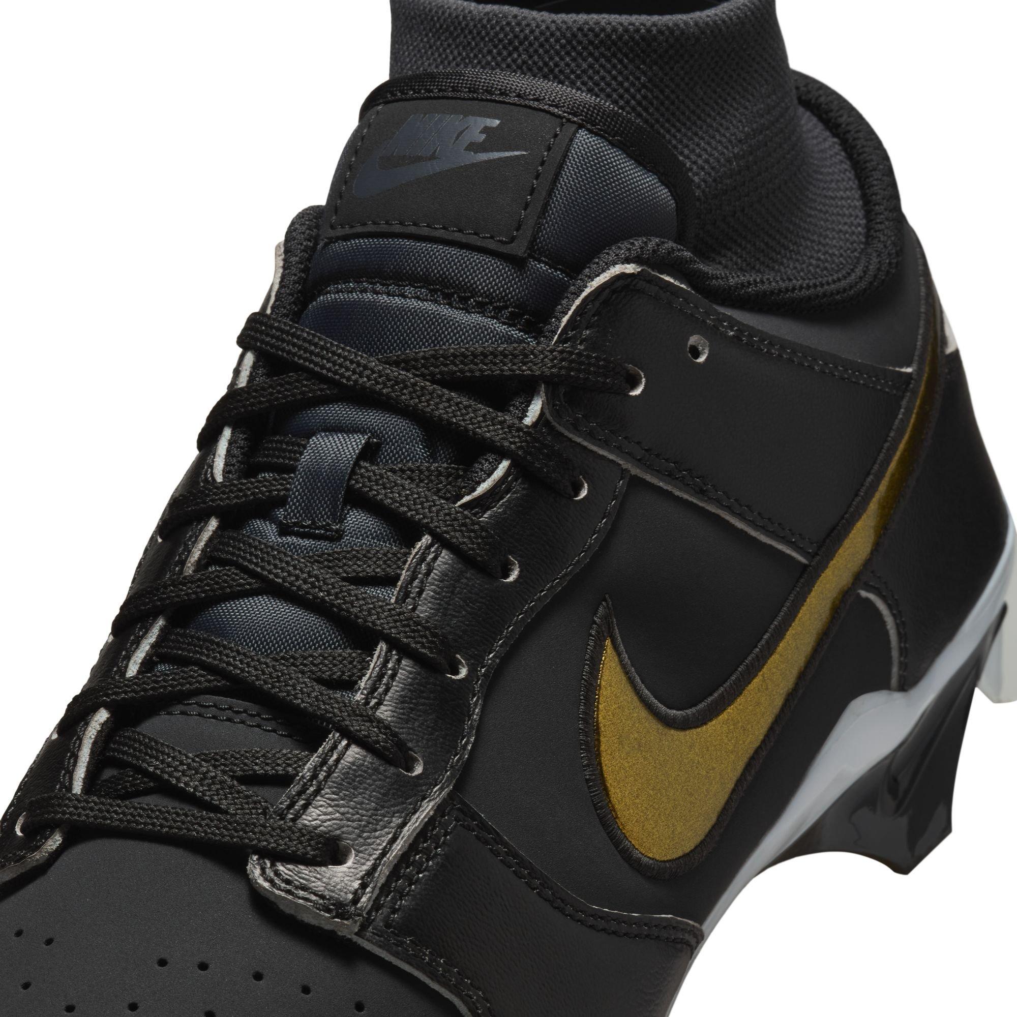 Nike Alpha Menace Dunk "Black/Off Noir" Men's Football Cleat - BLACK/OFF-NOIR Thumbnail View 11