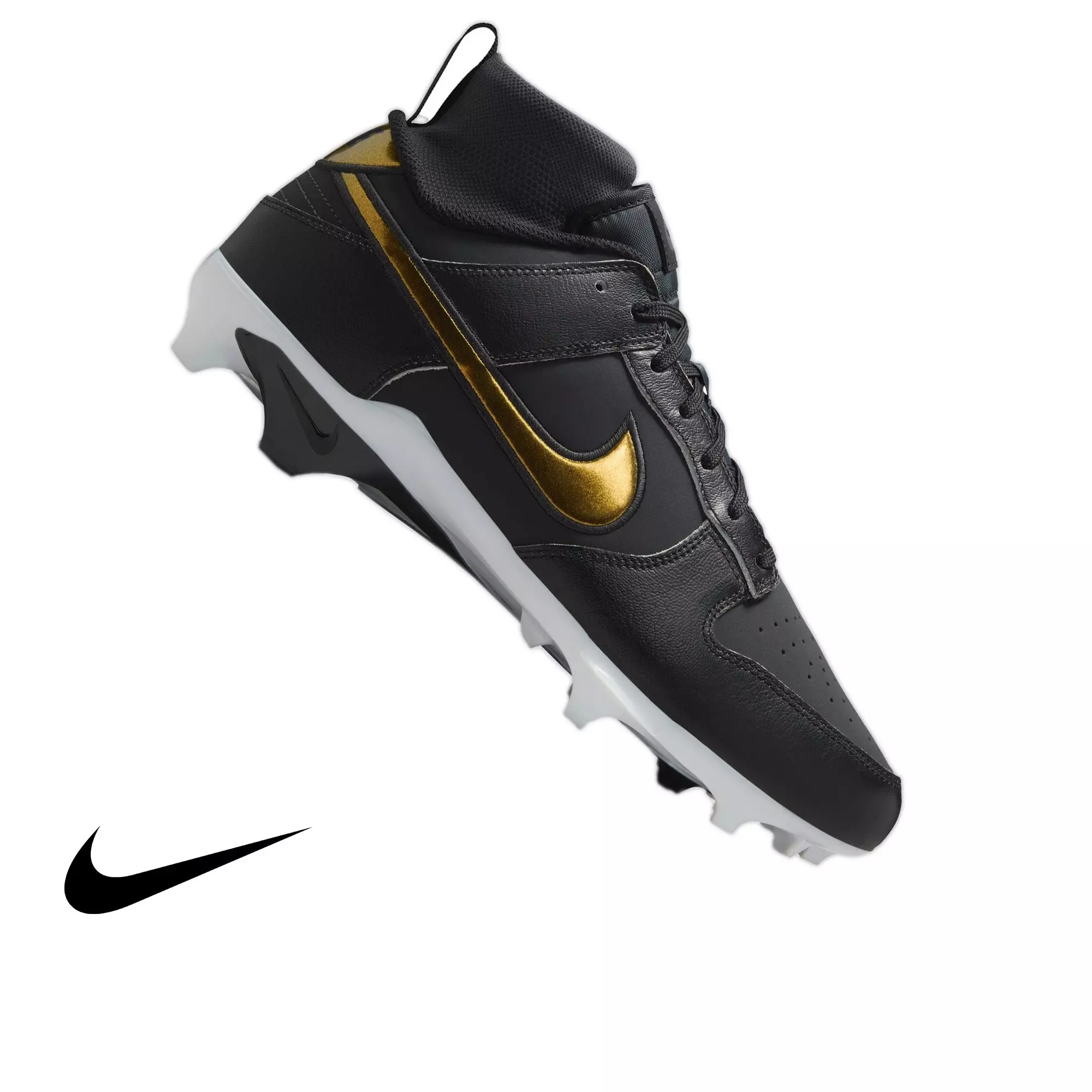Nike Alpha Menace Dunk "Black/Off Noir" Men's Football Cleat - BLACK/OFF-NOIR