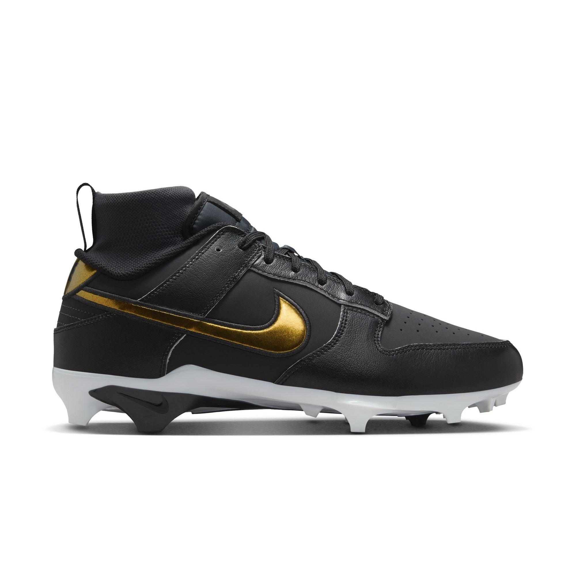 Nike Alpha Menace Dunk "Black/Off Noir" Men's Football Cleat - BLACK/OFF-NOIR Thumbnail View 1