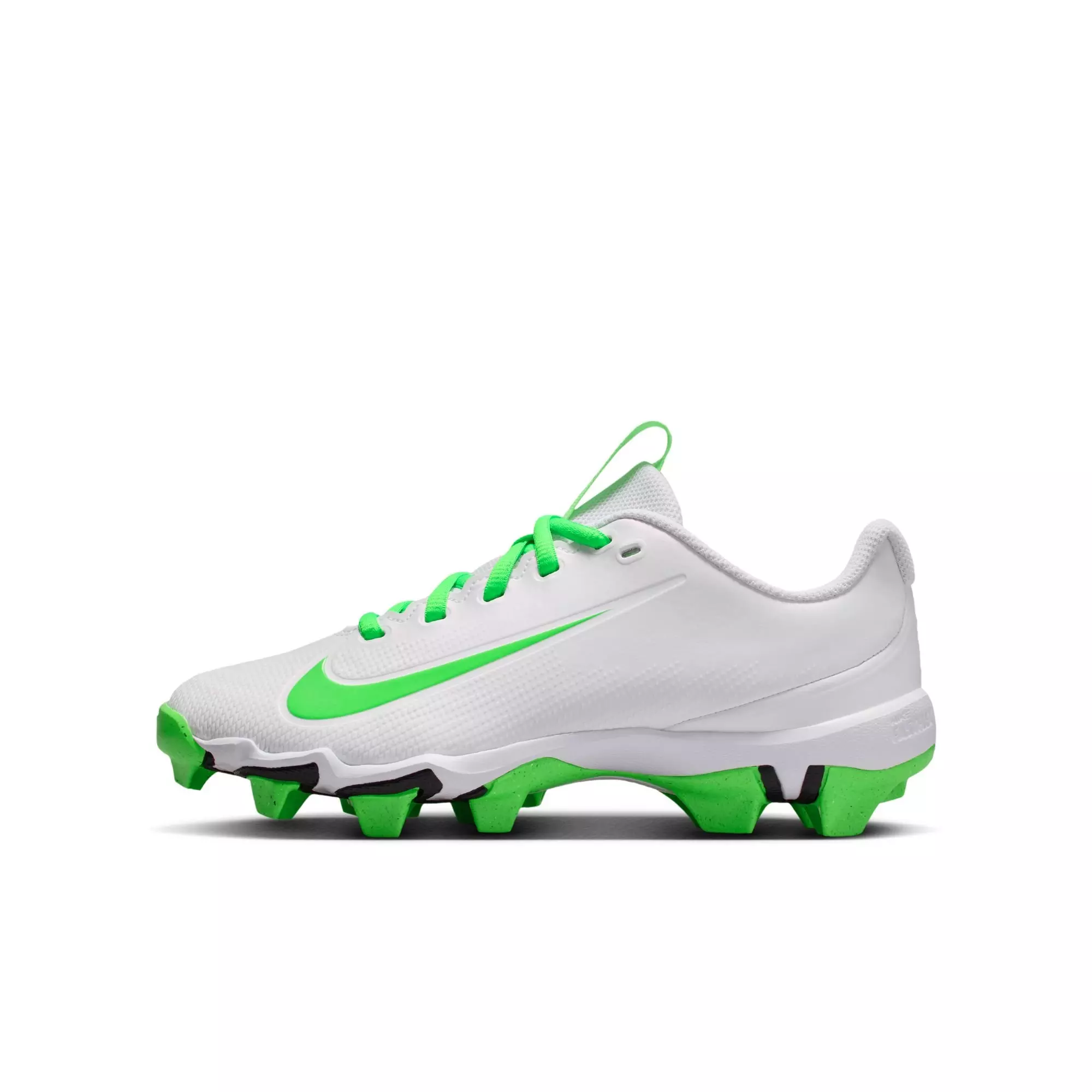 Nike Kyler Vapor Shark "White/Green Strike/Pink Foam/Black" Grade School Boys' Football Cleat - WHITE/GREEN
