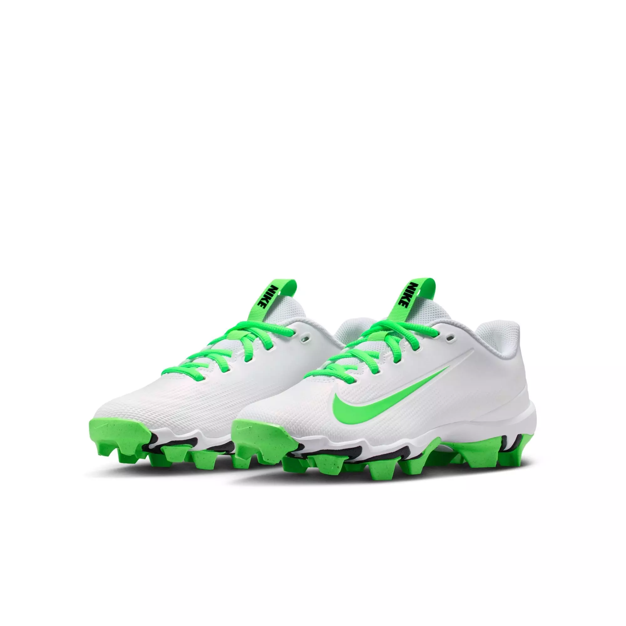 Nike Kyler Vapor Shark "White/Green Strike/Pink Foam/Black" Grade School Boys' Football Cleat - WHITE/GREEN