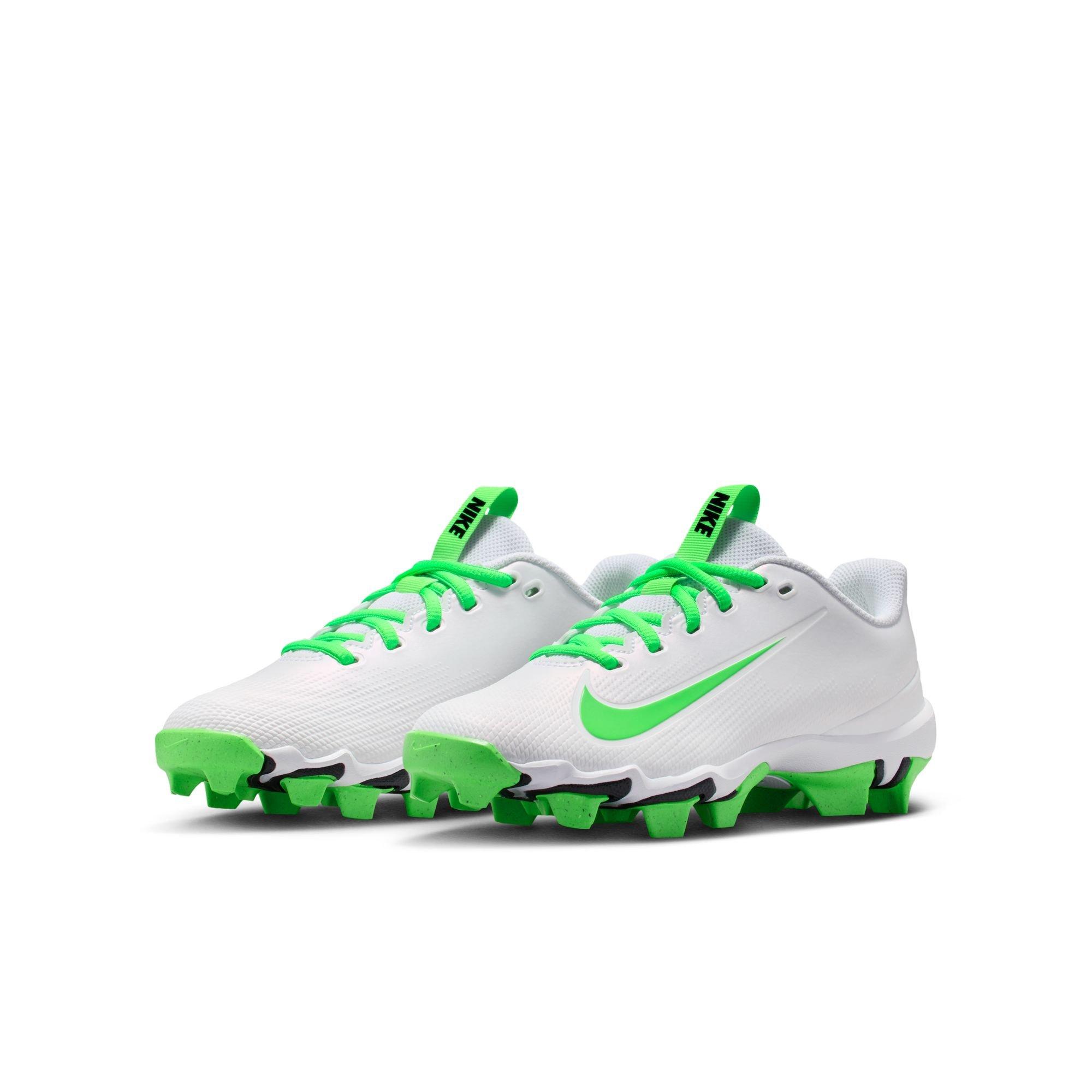 Nike Kyler Vapor Shark Preschool Boys' "White/Green Strike/Pink Foam/Black" Football Cleat