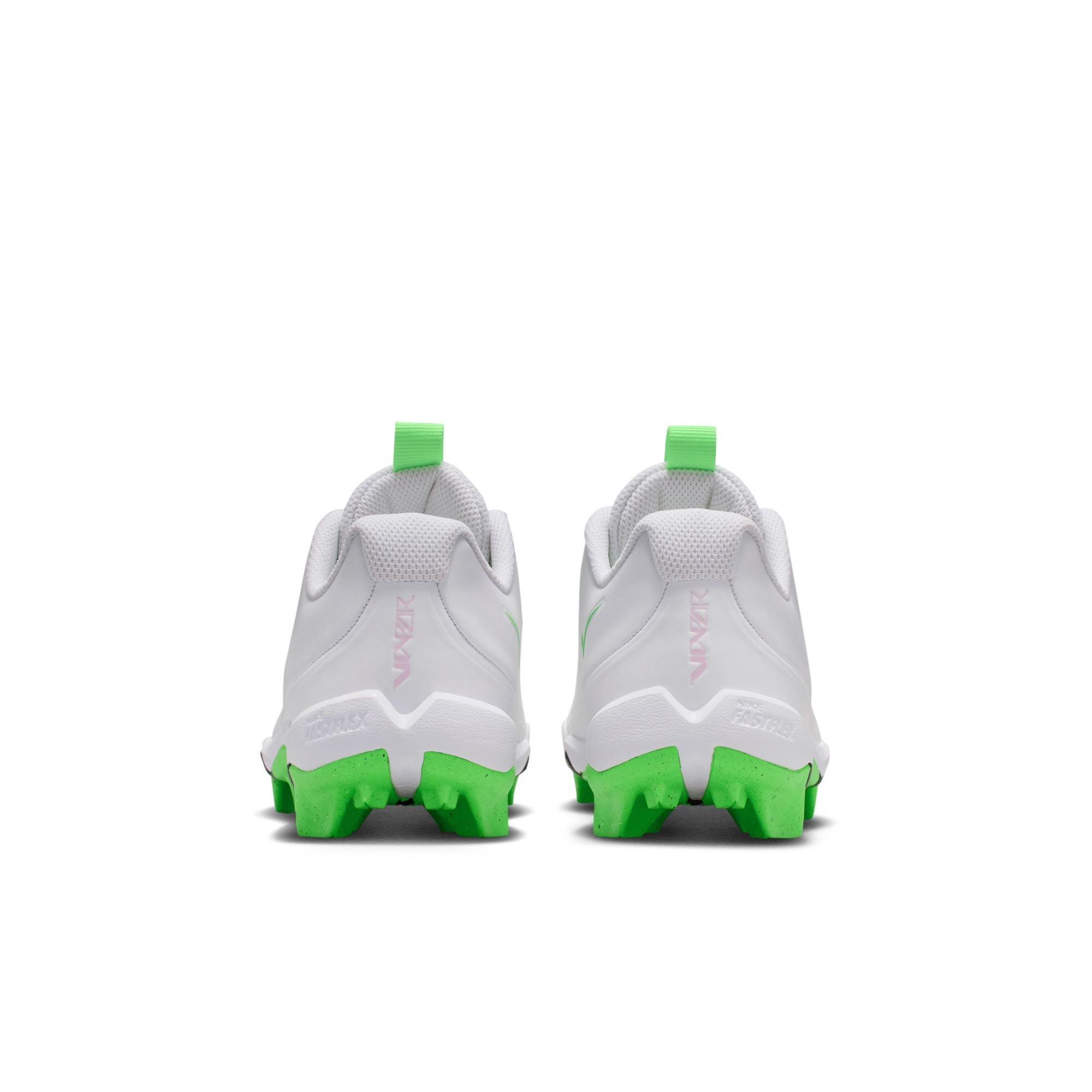 Nike Kyler Vapor Shark Preschool Boys' "White/Green Strike/Pink Foam/Black" Football Cleat