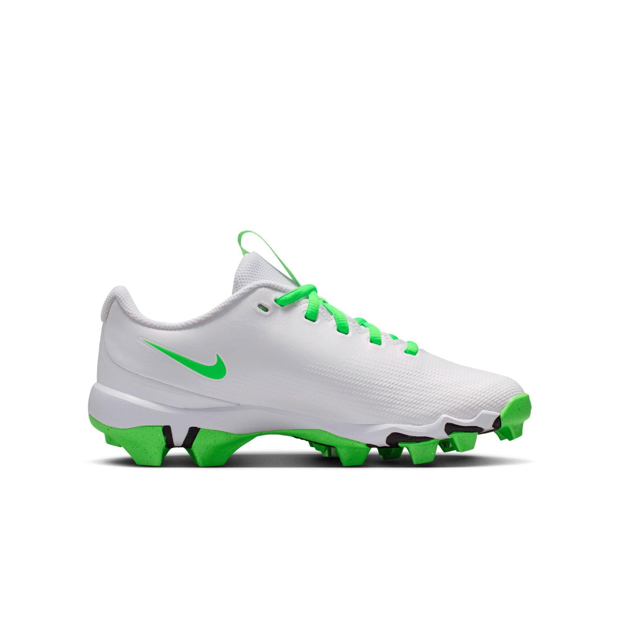 Nike Kyler Vapor Shark Preschool Boys' "White/Green Strike/Pink Foam/Black" Football Cleat