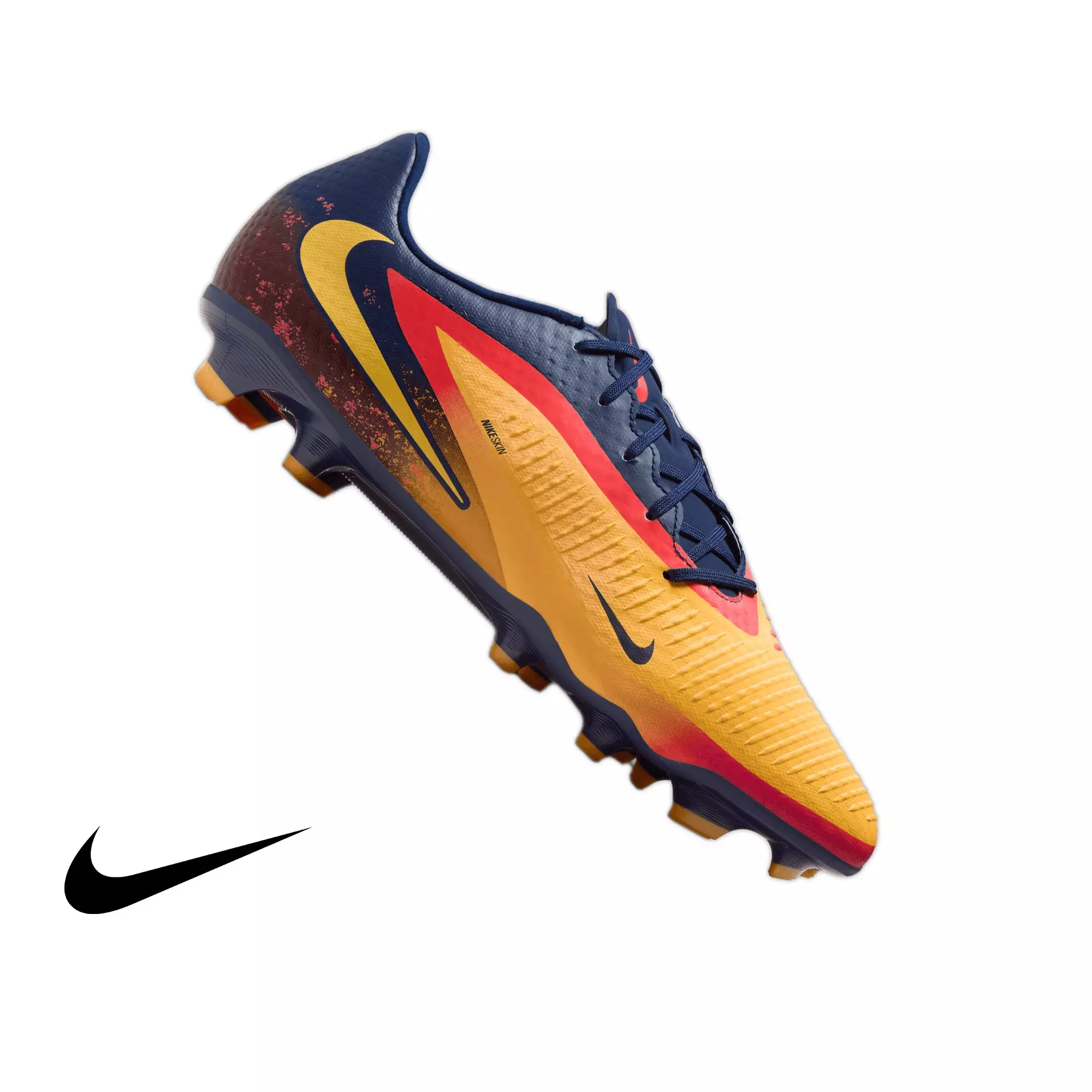 Nike Phantom 6 Low Academy "Erling Haaland" Men's Soccer Cleat - LASER ORANGE/LEMON VENOM/BLUE VOID