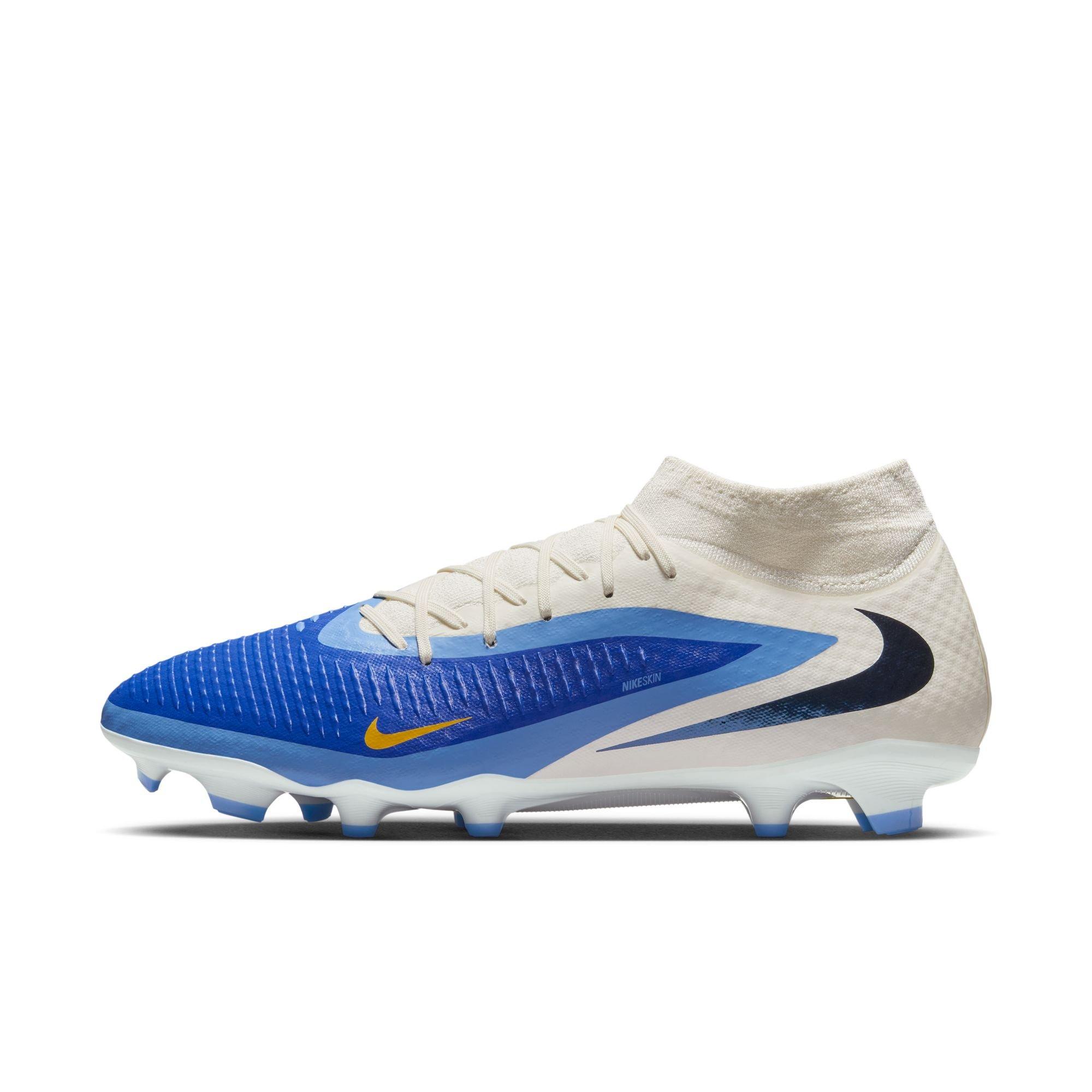 Nike Phantom 6 High Academy "Racer Blue" Men's Soccer Cleat - BLUE/BLACK Thumbnail View 7