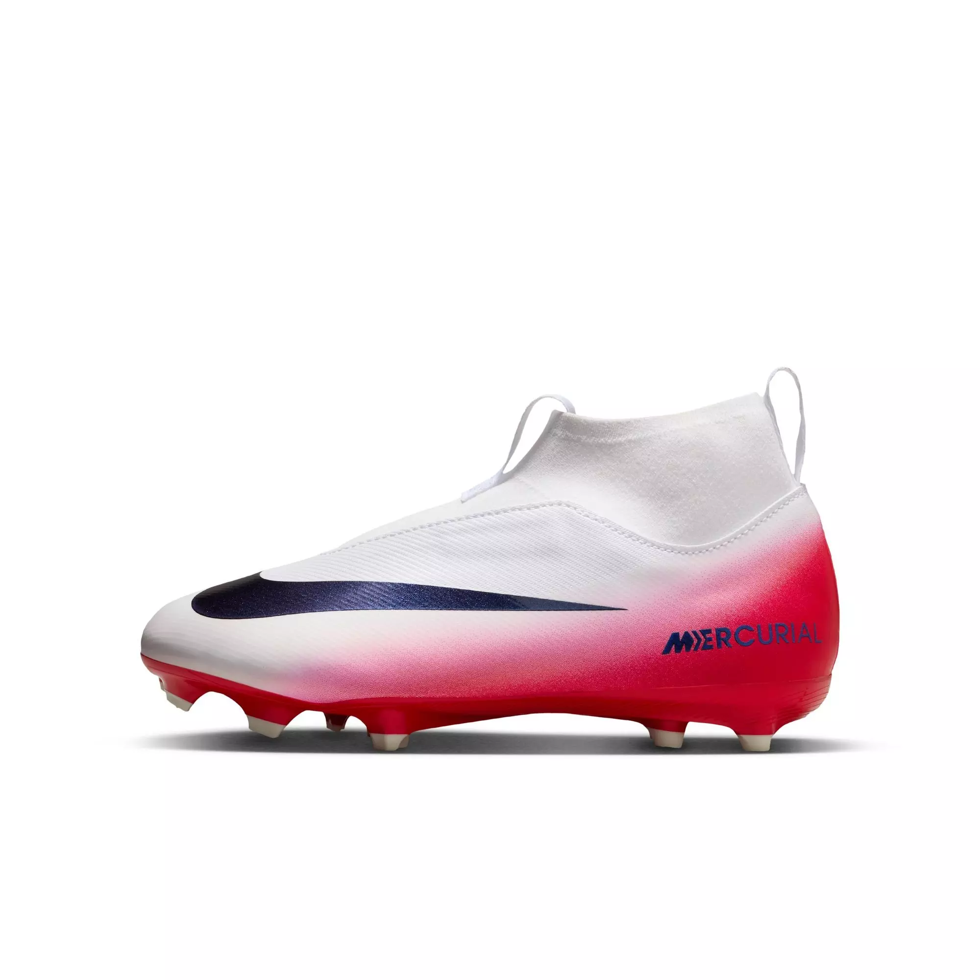 Nike Mercurial Superfly 10 Academy MG "University Red" Grade School Kids' Soccer Cleat - RED/BLACK