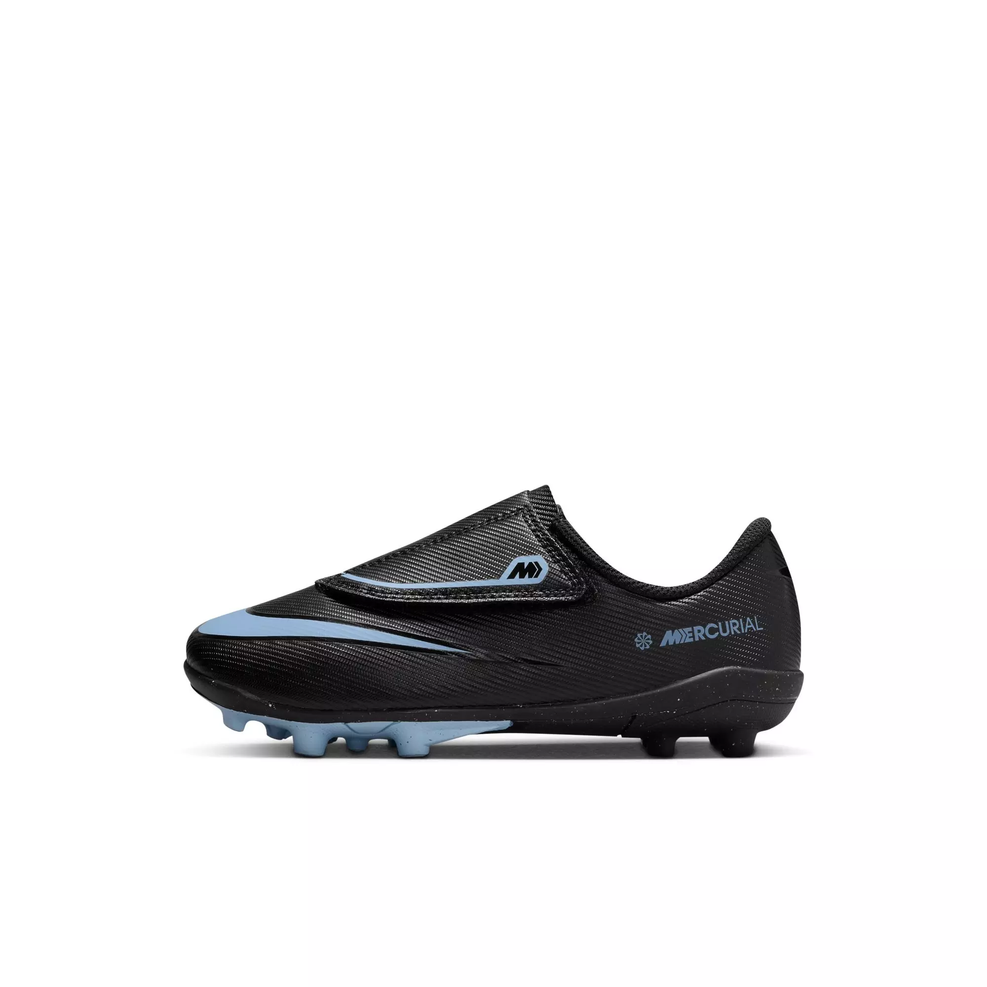 Nike Jr. Mercurial Vapor 16 Club "Ice Blue" Preschool Kids' Soccer Cleat - BLACK/BLUE