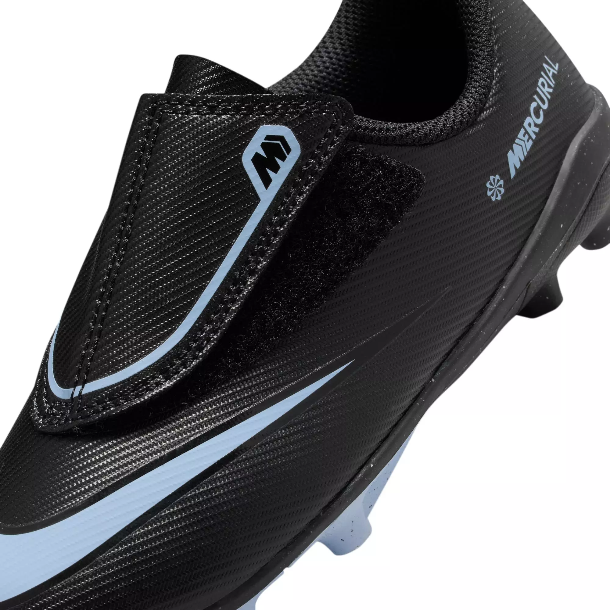 Nike Jr. Mercurial Vapor 16 Club "Ice Blue" Preschool Kids' Soccer Cleat - BLACK/BLUE