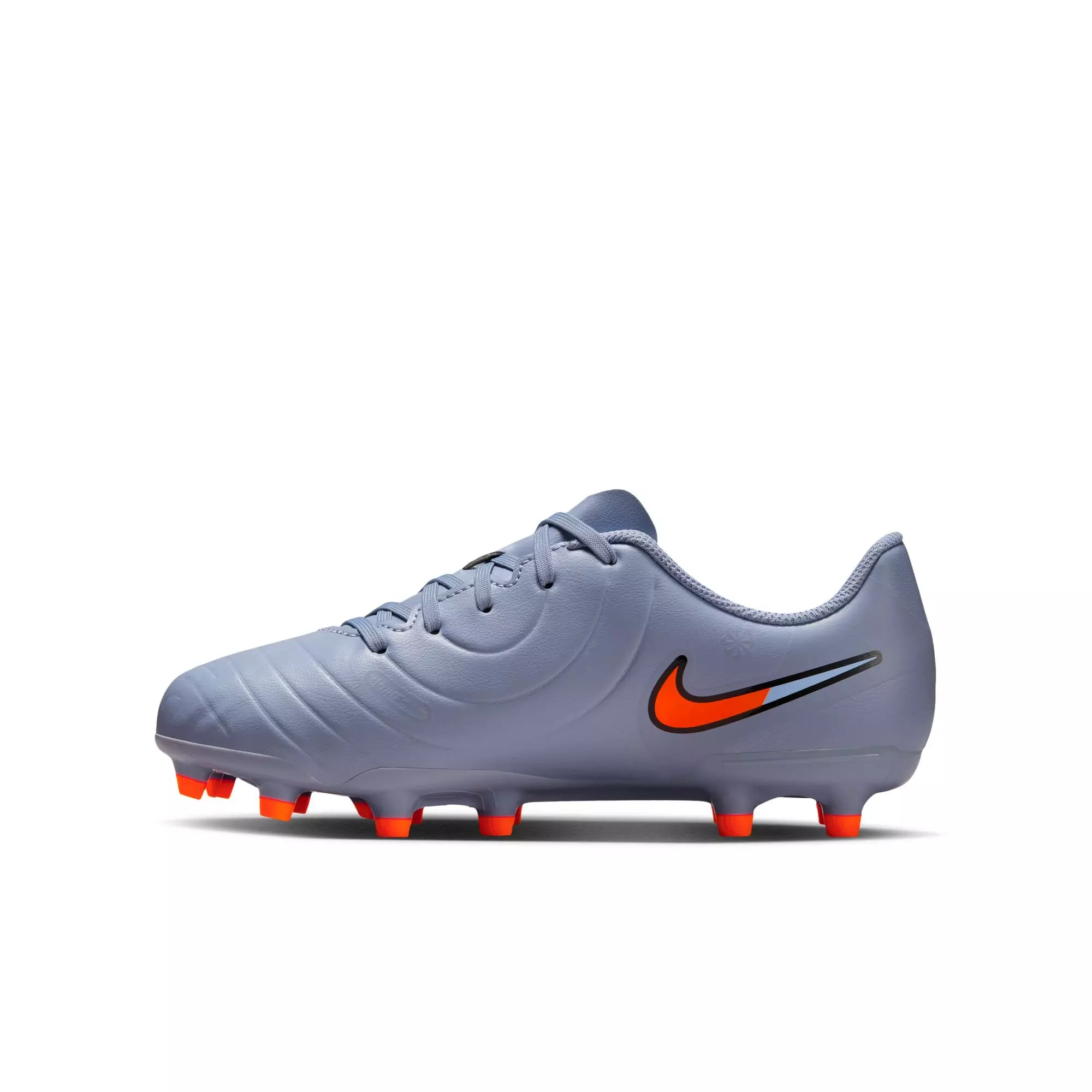 Nike Jr. Tiempo Legend 10 Club Turf "Blue Eclipse" Preschool Kids' Soccer Cleat - GREY/BLACK/RED