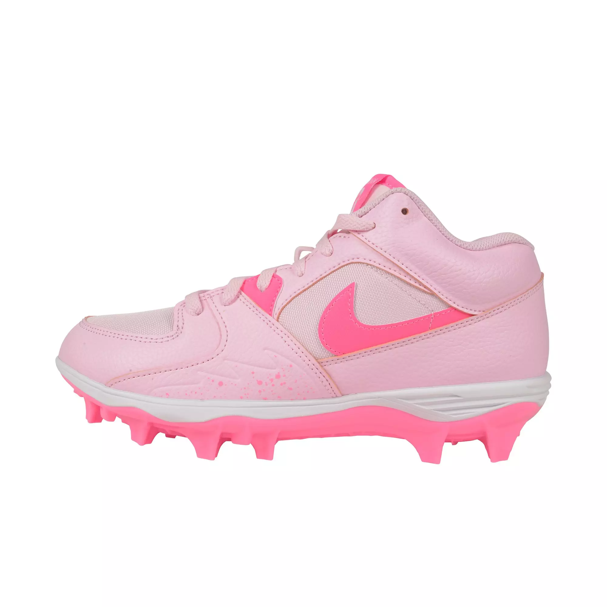 Jordan Stadium 90 Low TD "Pink Foam/Pink Glow/White" Men's Football Cleat - PINK/WHITE