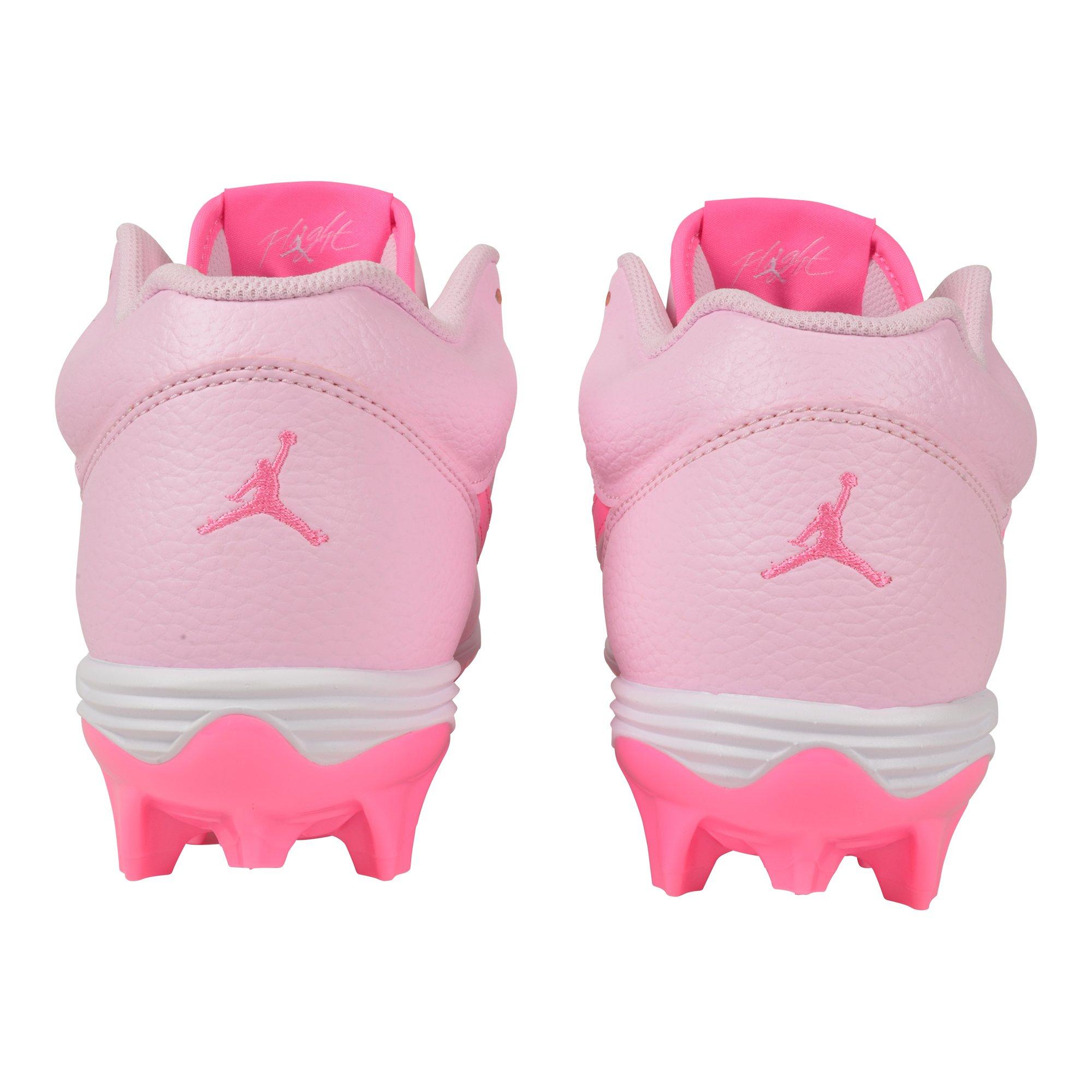 Jordan Stadium 90 Low TD "Pink Foam/Pink Glow/White" Men's Football Cleat - PINK/WHITE Thumbnail View 3