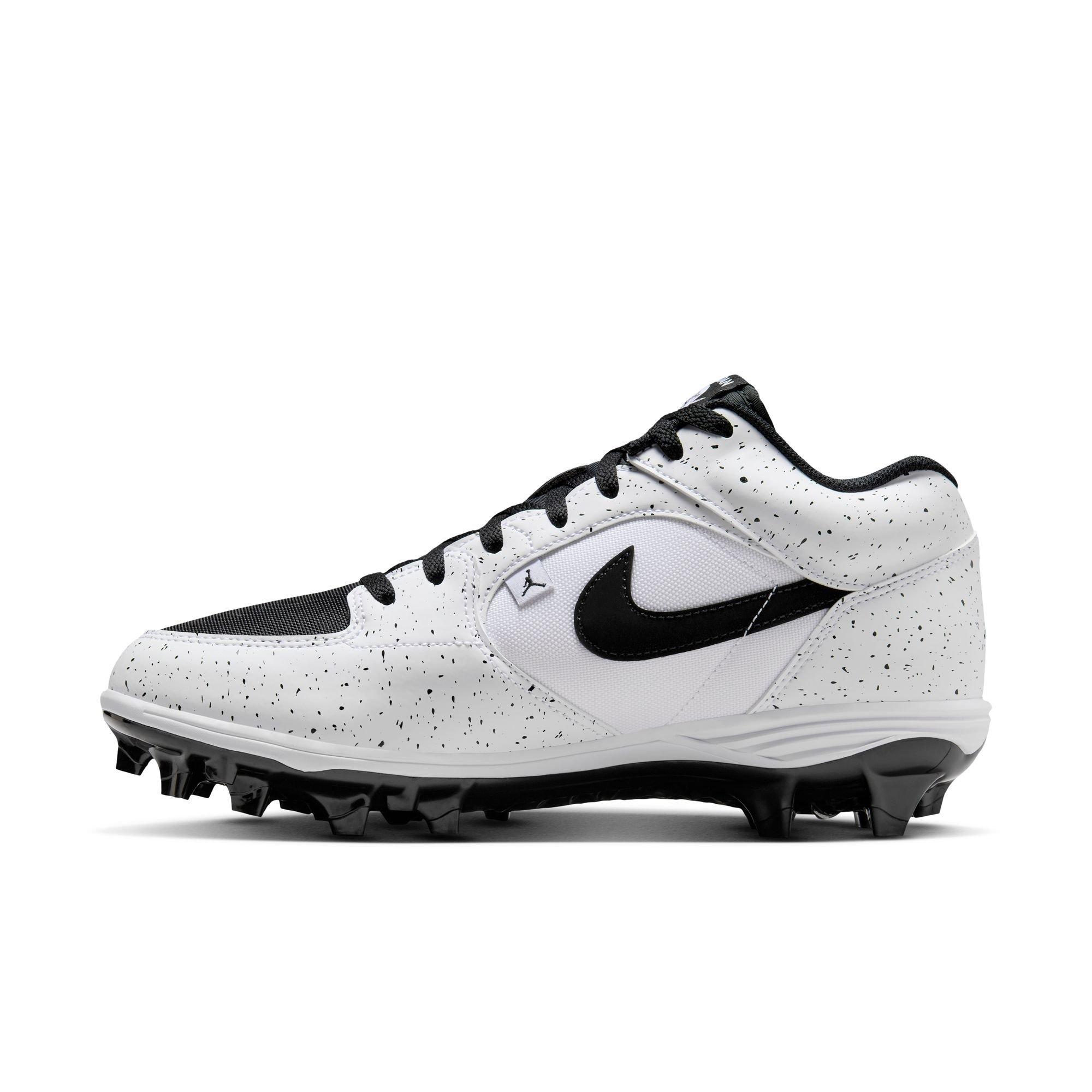 Jordan Stadium 90 Low TD "White/Black" Men's Football Cleat - WHITE/BLACK Thumbnail View 4