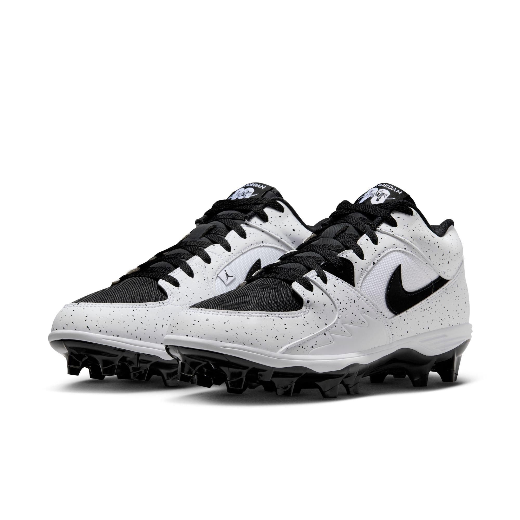 Jordan Stadium 90 Low TD "White/Black" Men's Football Cleat - WHITE/BLACK Thumbnail View 5
