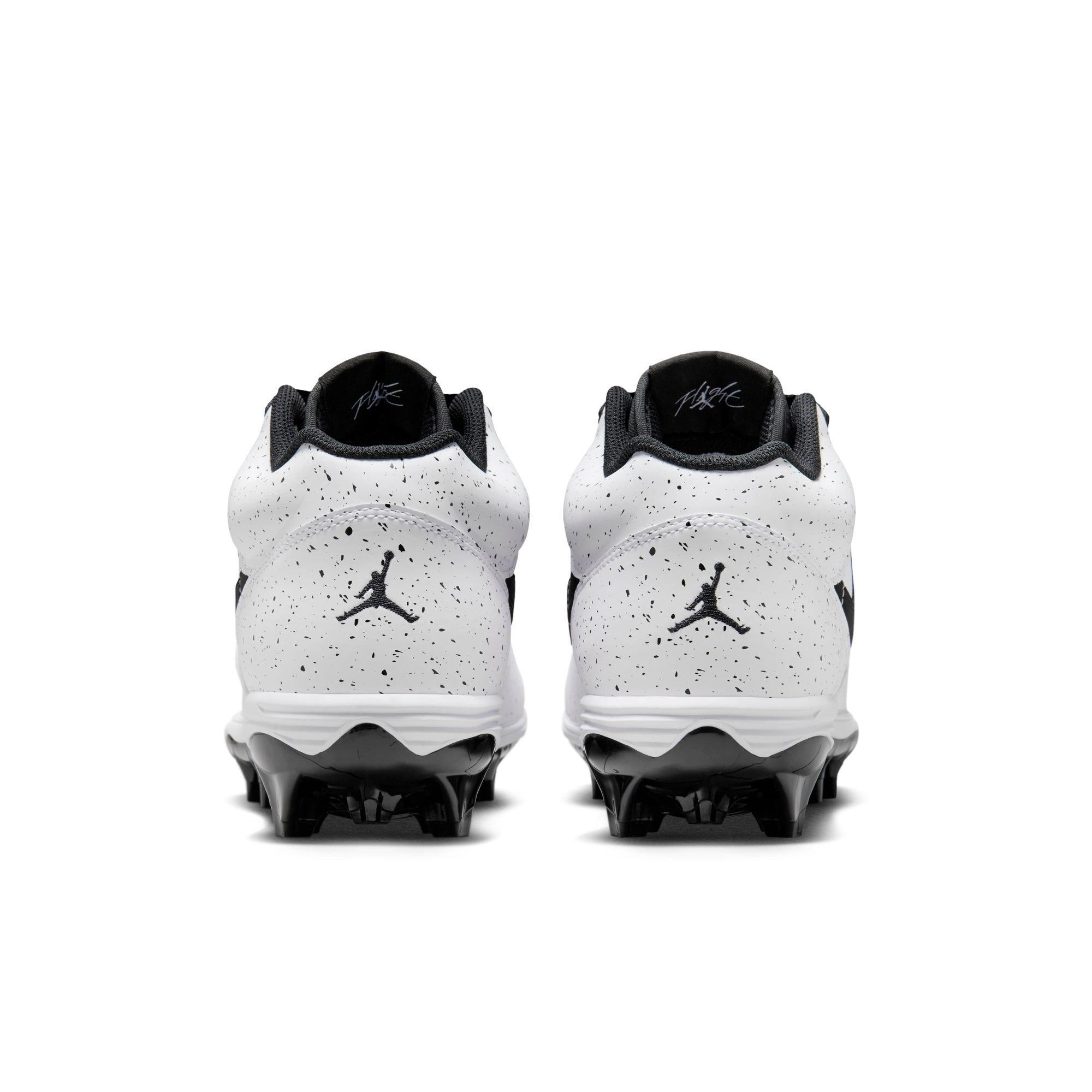 Jordan Stadium 90 Low TD "White/Black" Men's Football Cleat - WHITE/BLACK Thumbnail View 7