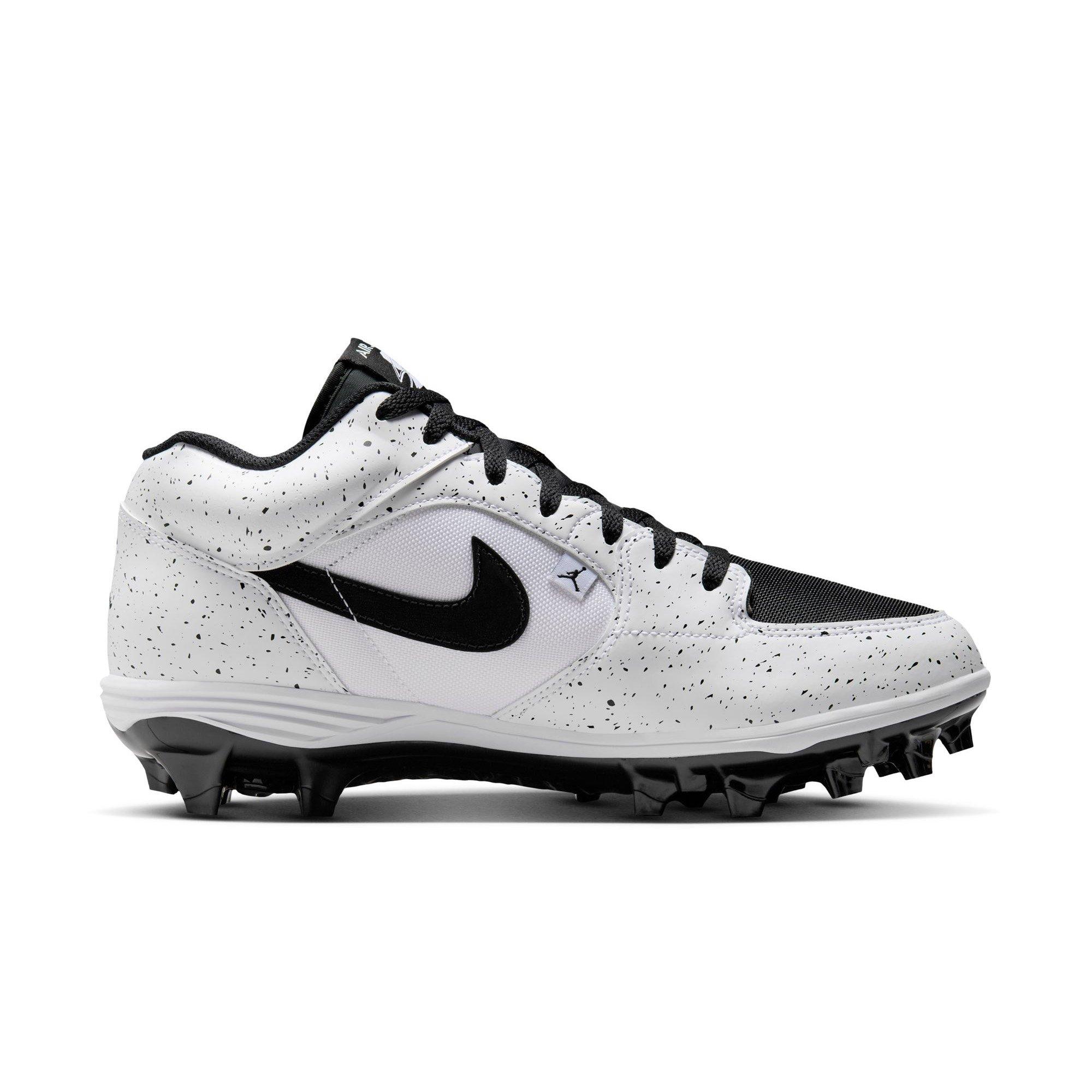 Jordan Stadium 90 Low TD "White/Black" Men's Football Cleat - WHITE/BLACK Thumbnail View 2
