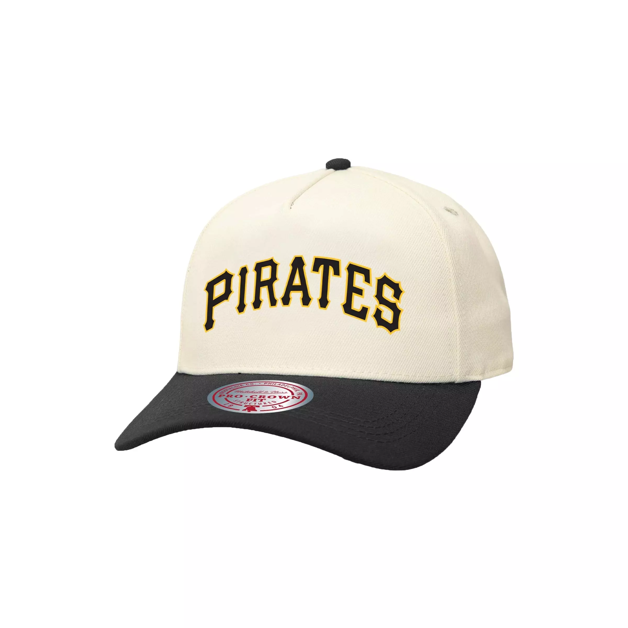 Mitchel & Ness Pittsburgh Pirates Off Word Snapback Hat-Off-White - CREAM