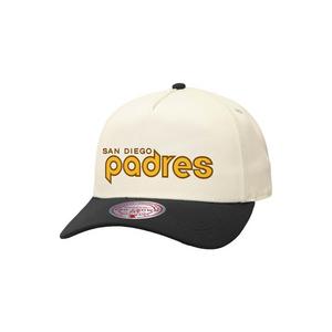 Mitchell & Ness San Diego Padres Off Word Snapback Hat-Off-White
