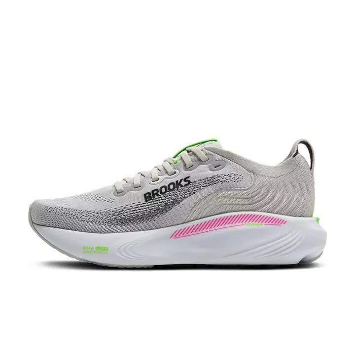 Brooks Adrenaline GTS 25 "Oyster/Pink/Green" Women's Running Shoe - LT GREY/PINK