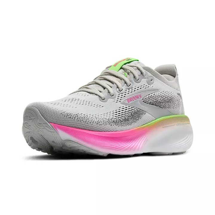 Brooks Adrenaline GTS 25 "Oyster/Pink/Green" Women's Running Shoe - LT GREY/PINK