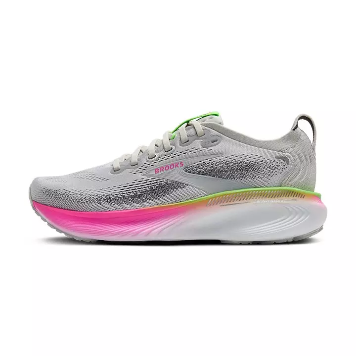 Brooks Adrenaline GTS 25 "Oyster/Pink/Green" Women's Running Shoe - LT GREY/PINK