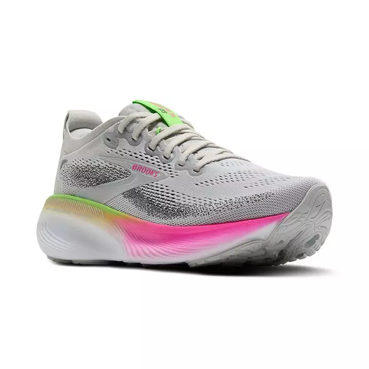 Brooks Adrenaline GTS 25 "Oyster/Pink/Green" Women's Running Shoe - LT GREY/PINK