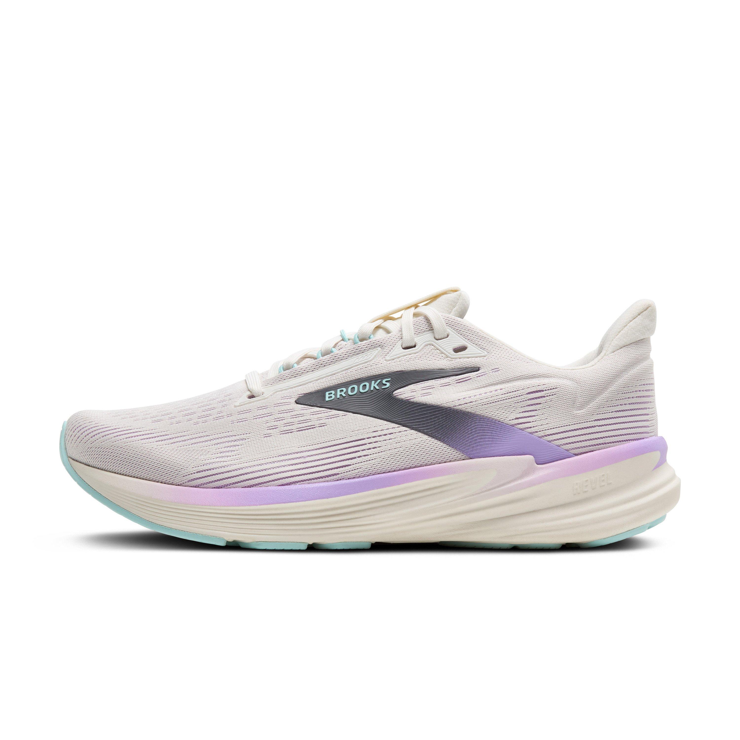 Brooks Revel 8 "Coconut/Purple Rose/Clearwater" Women's Running Shoe - Coconut/Purple Rose/Clearwater Thumbnail View 2