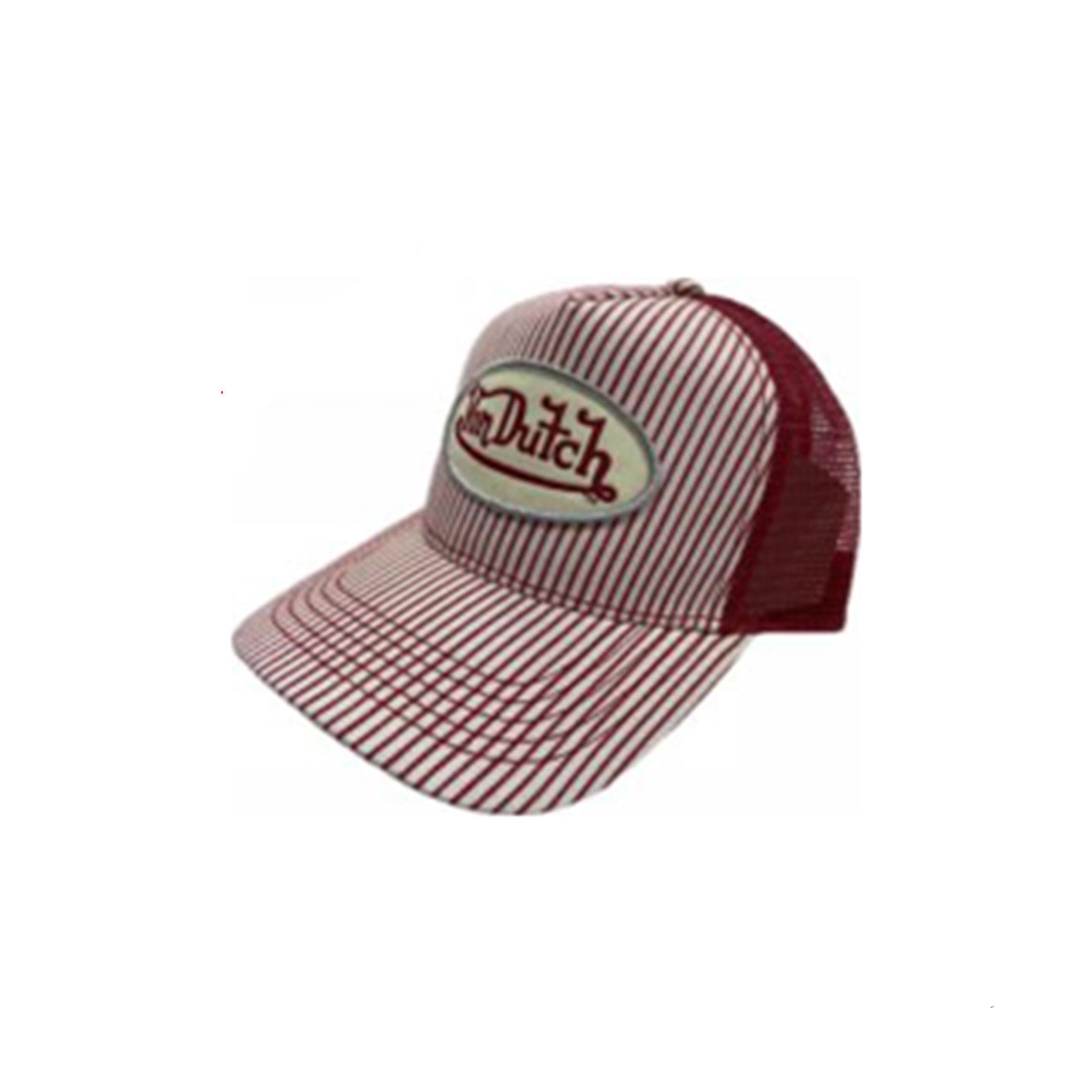 Von Dutch Railroad Trucker Snapback Hat-Red