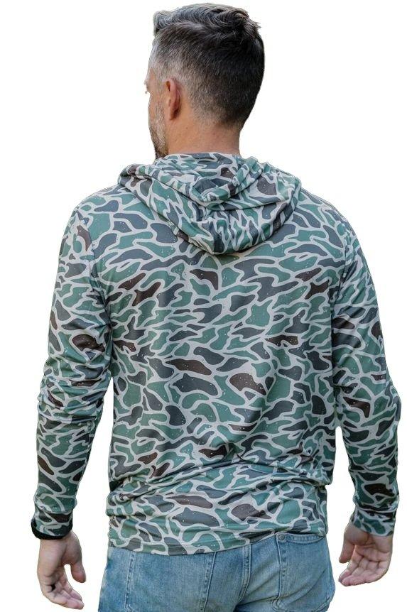 Burlebo Men's Performance Hoodie - Retro Duck Camo - CAMOUFLAGE Thumbnail View 3