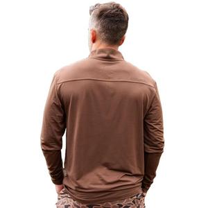 Burlebo Men's Performance Quarter Zip Top - Heather Brown