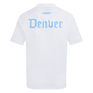 Pro Standard Men's Denver Nuggets Camp Short Sleeve Tee-White