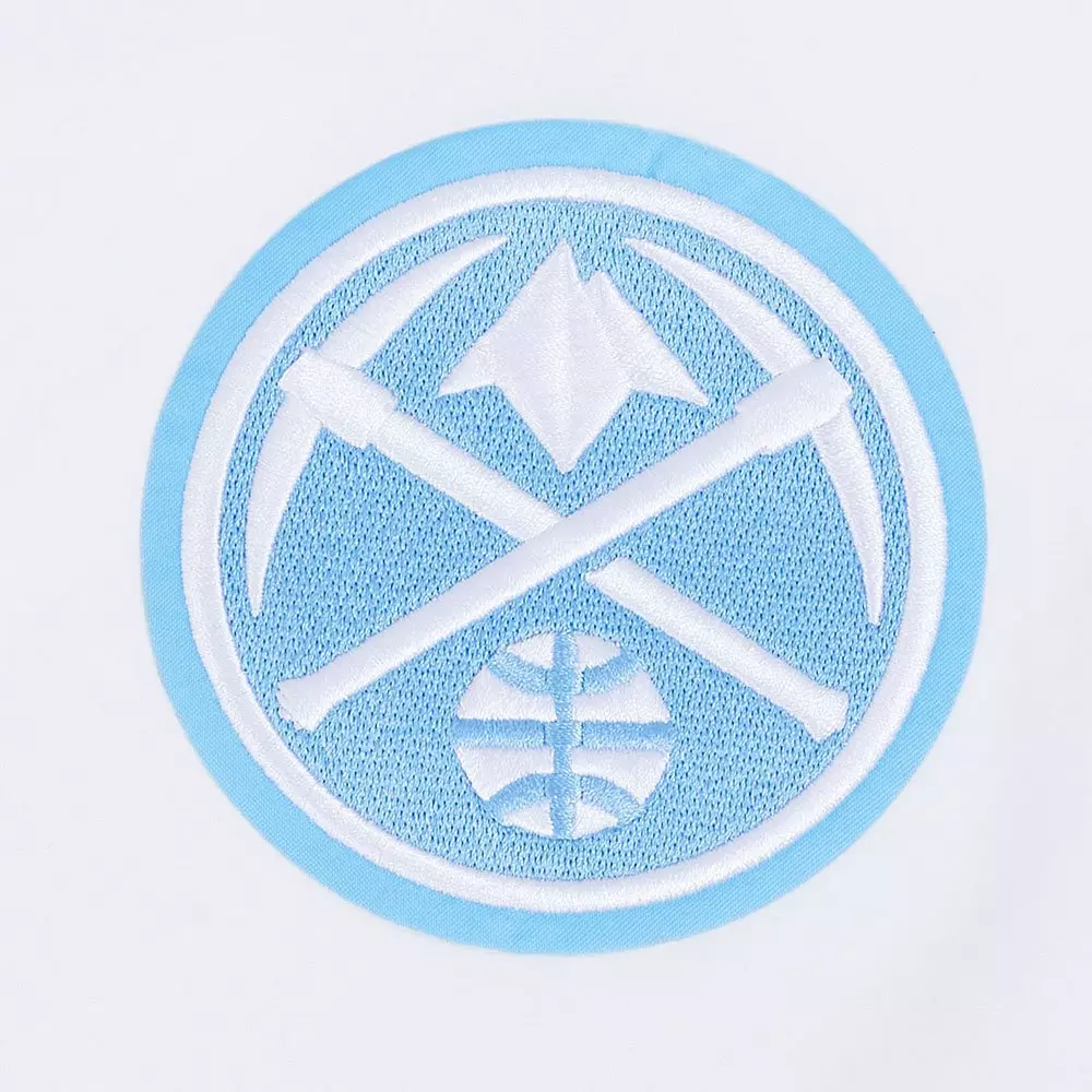 Pro Standard Men's Denver Nuggets Camp Short Sleeve Tee-White - WHITE